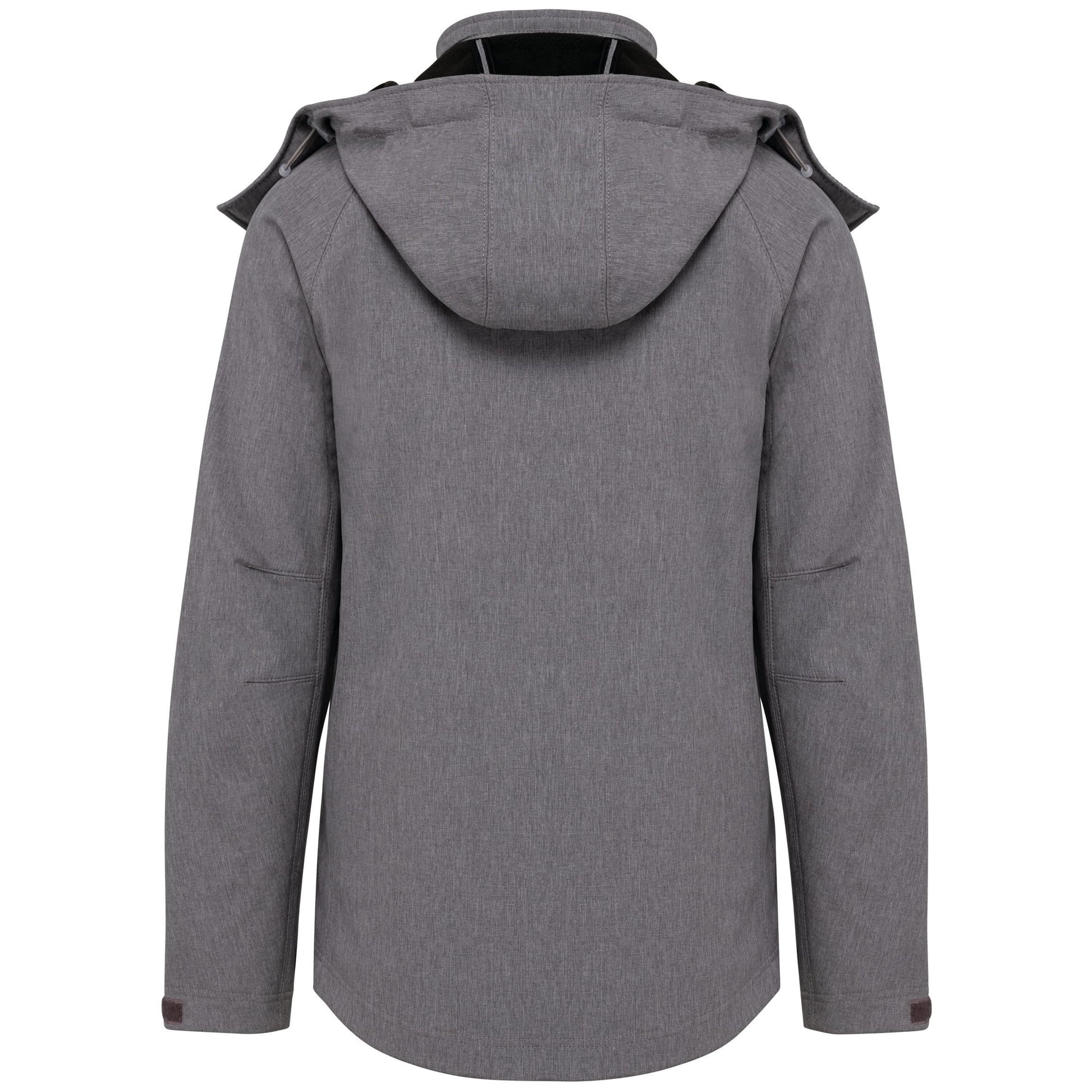 Dames softshell jas met afneembare capuchon