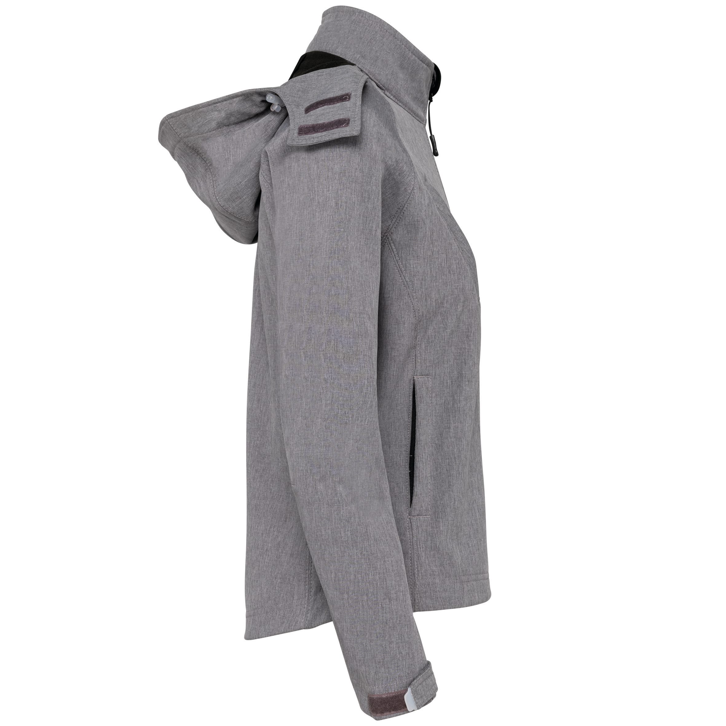 Dames softshell jas met afneembare capuchon