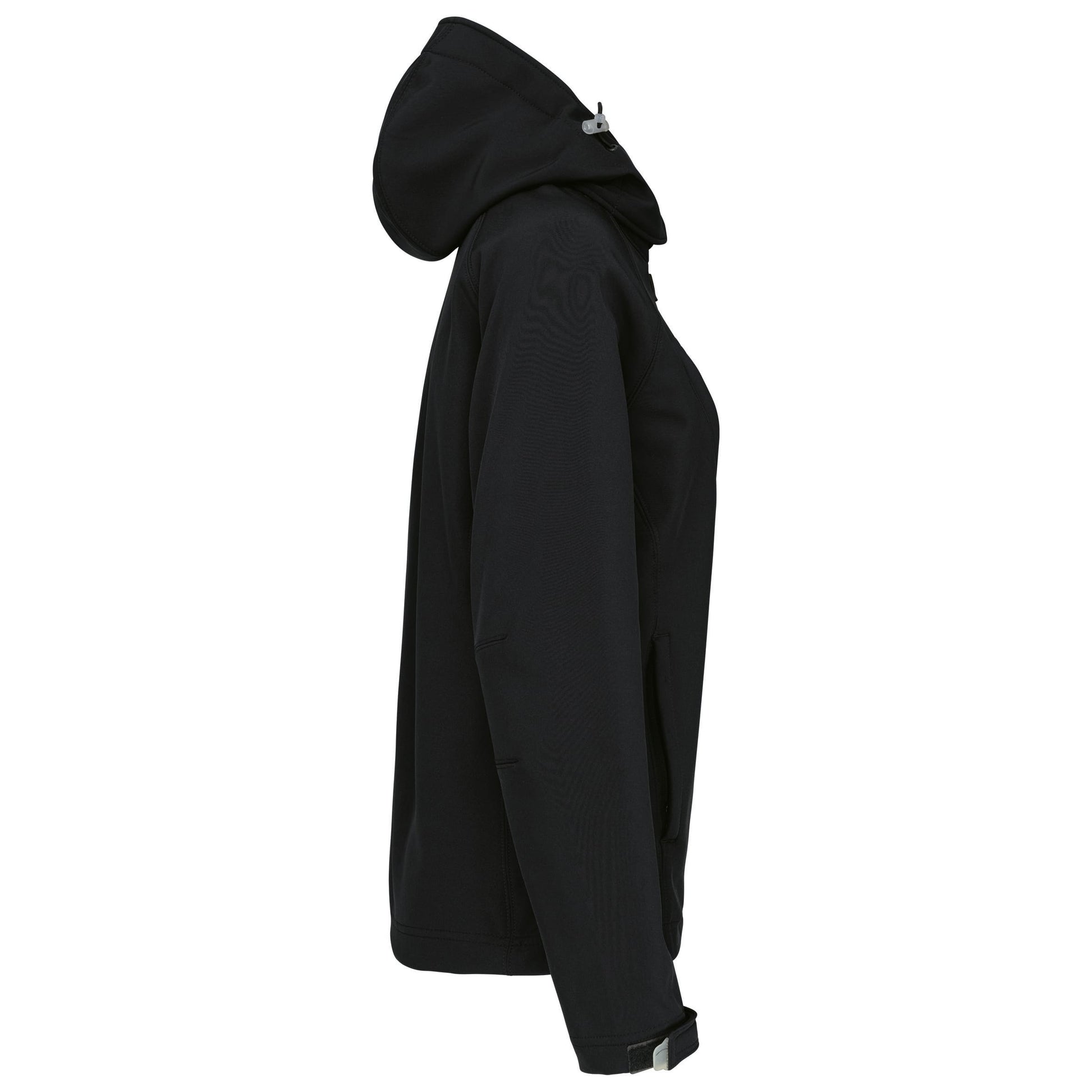 Dames softshell jas met afneembare capuchon