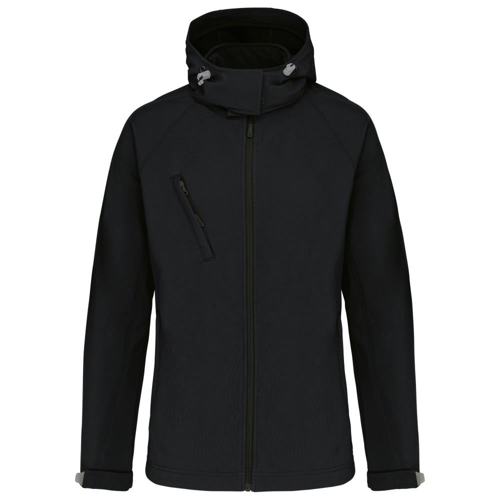 Dames softshell jas met afneembare capuchon