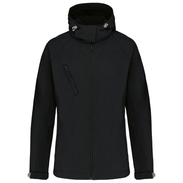Dames softshell jas met afneembare capuchon
