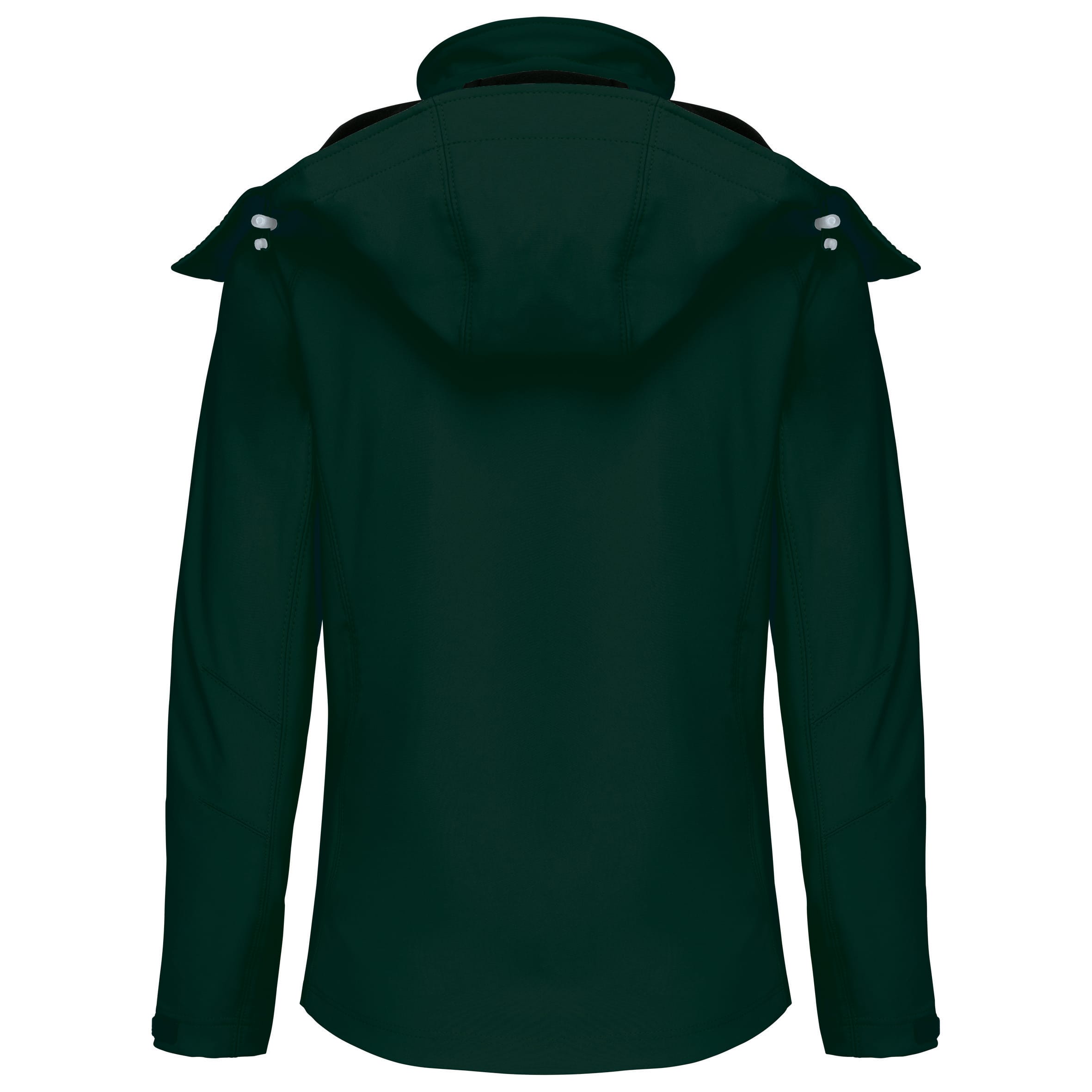 Dames softshell jas met afneembare capuchon
