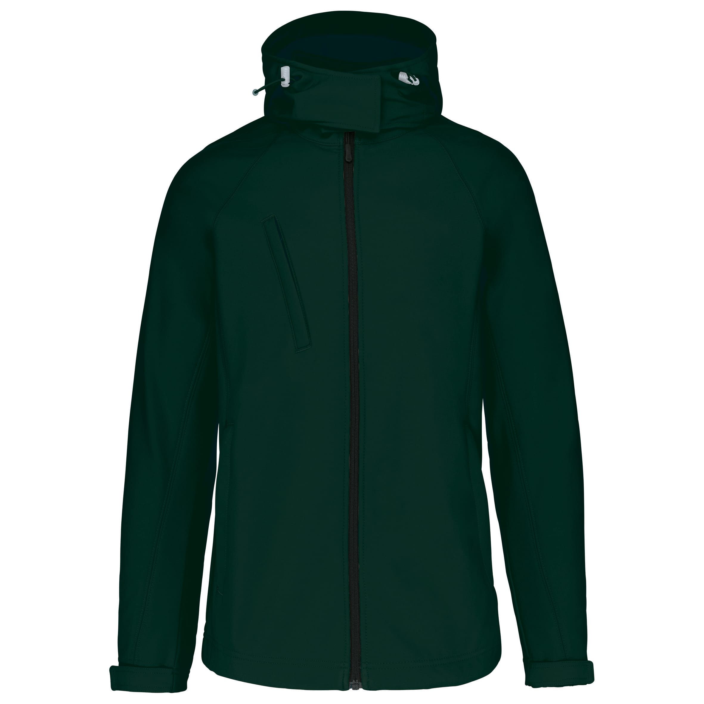 Dames softshell jas met afneembare capuchon