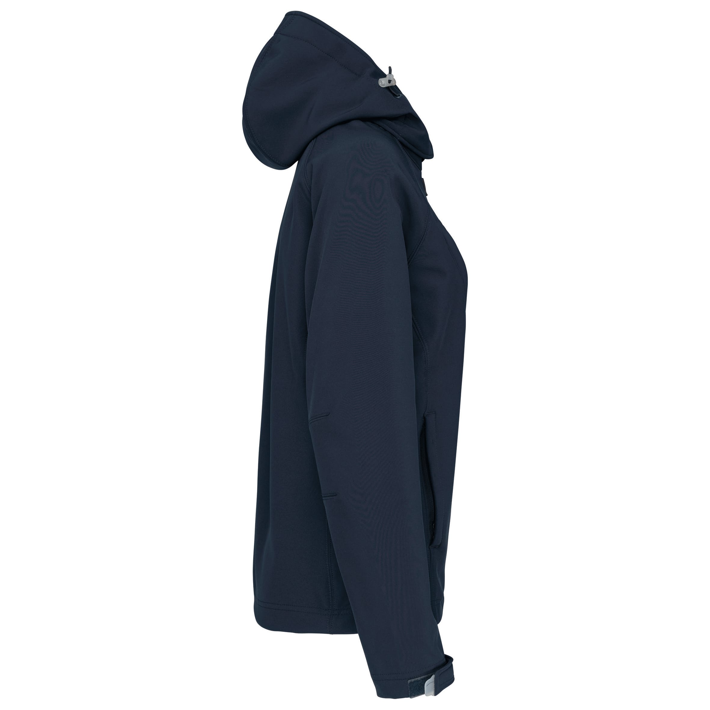 Dames softshell jas met afneembare capuchon