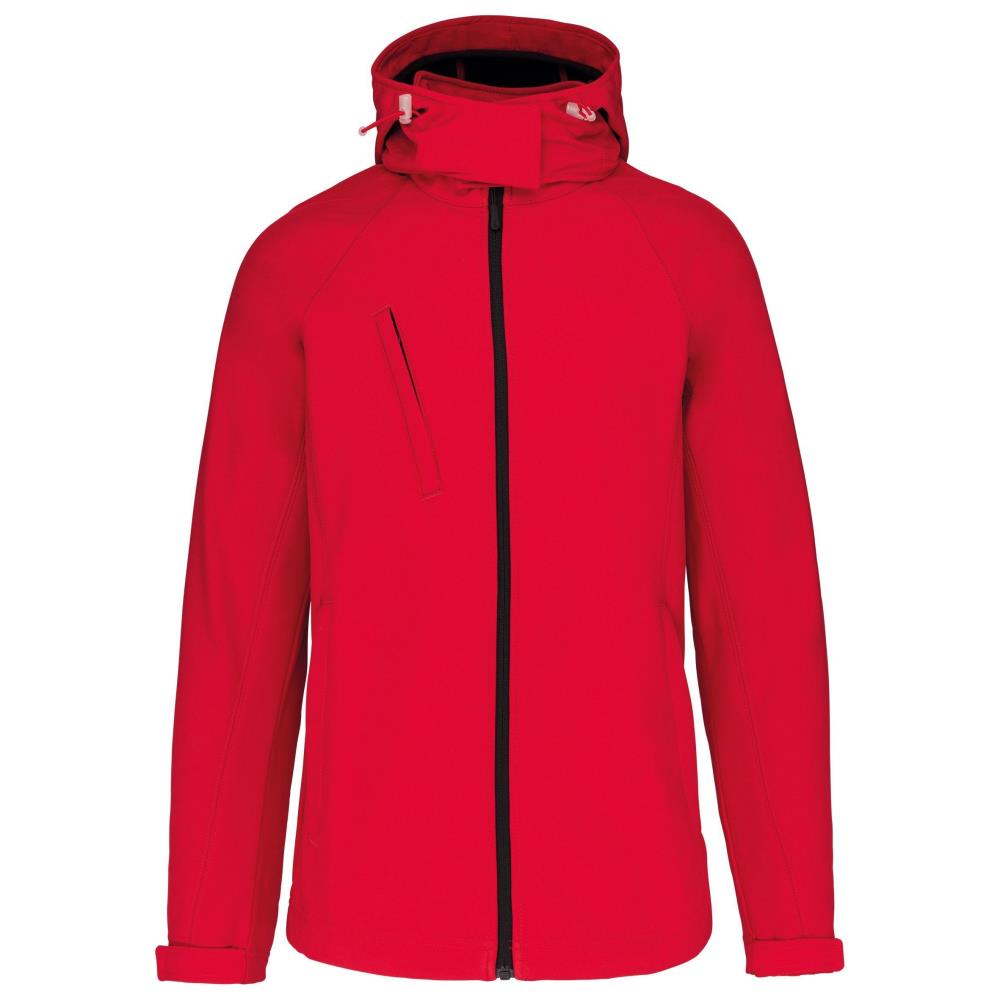 Dames softshell jas met afneembare capuchon