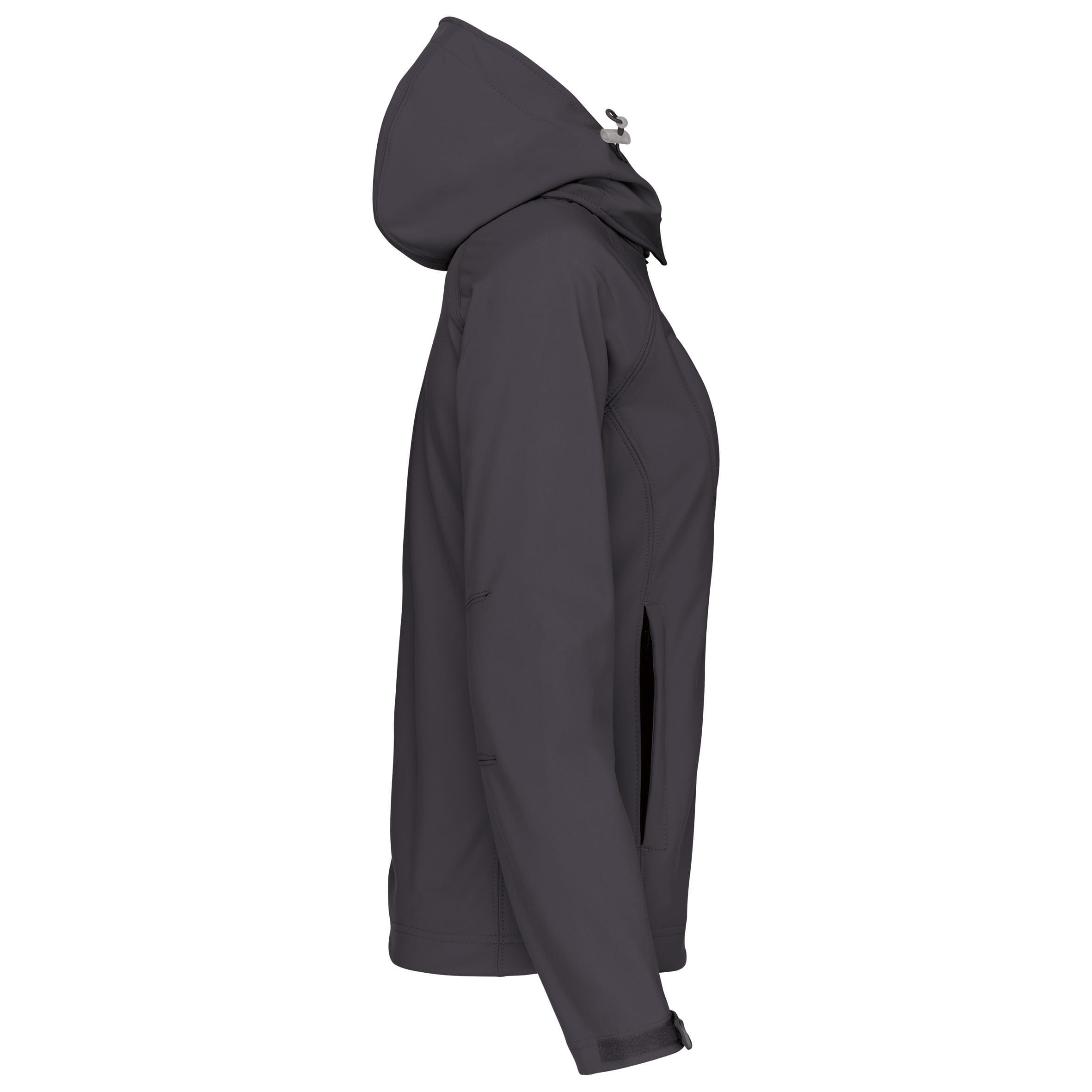 Dames softshell jas met afneembare capuchon