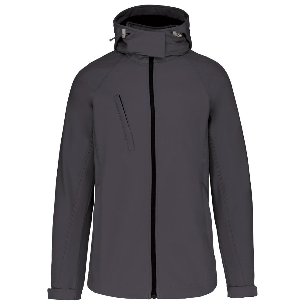 Dames softshell jas met afneembare capuchon