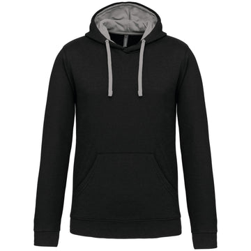 Sweater met contrasterende capuchon