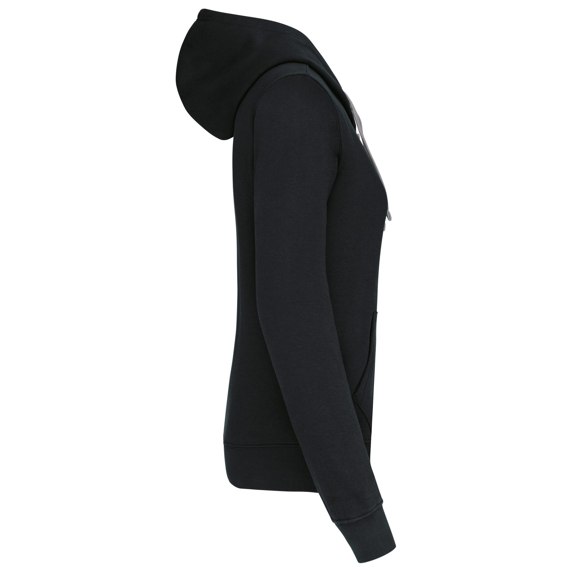 Damessweater met capuchon in contrasterende kleur