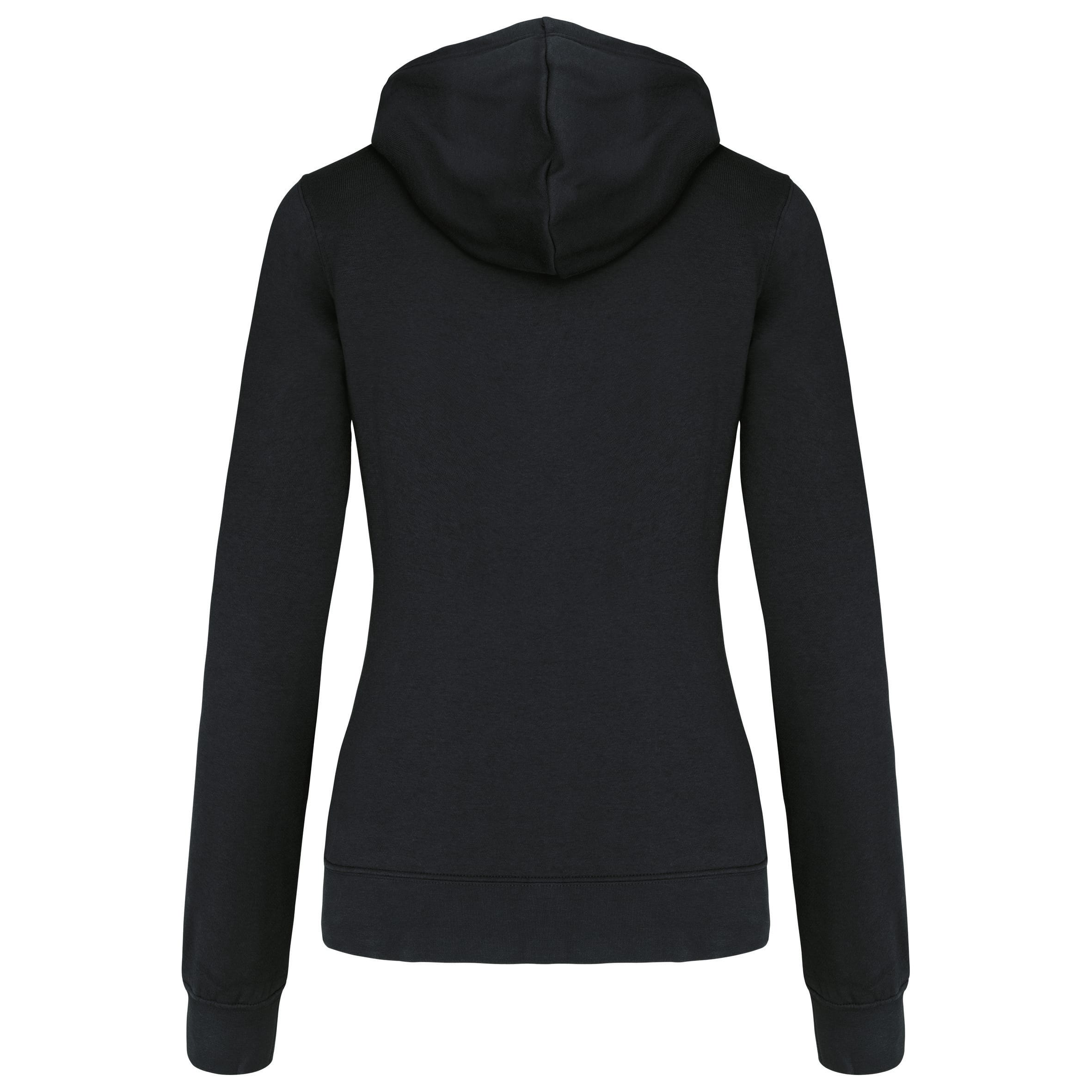 Damessweater met capuchon in contrasterende kleur