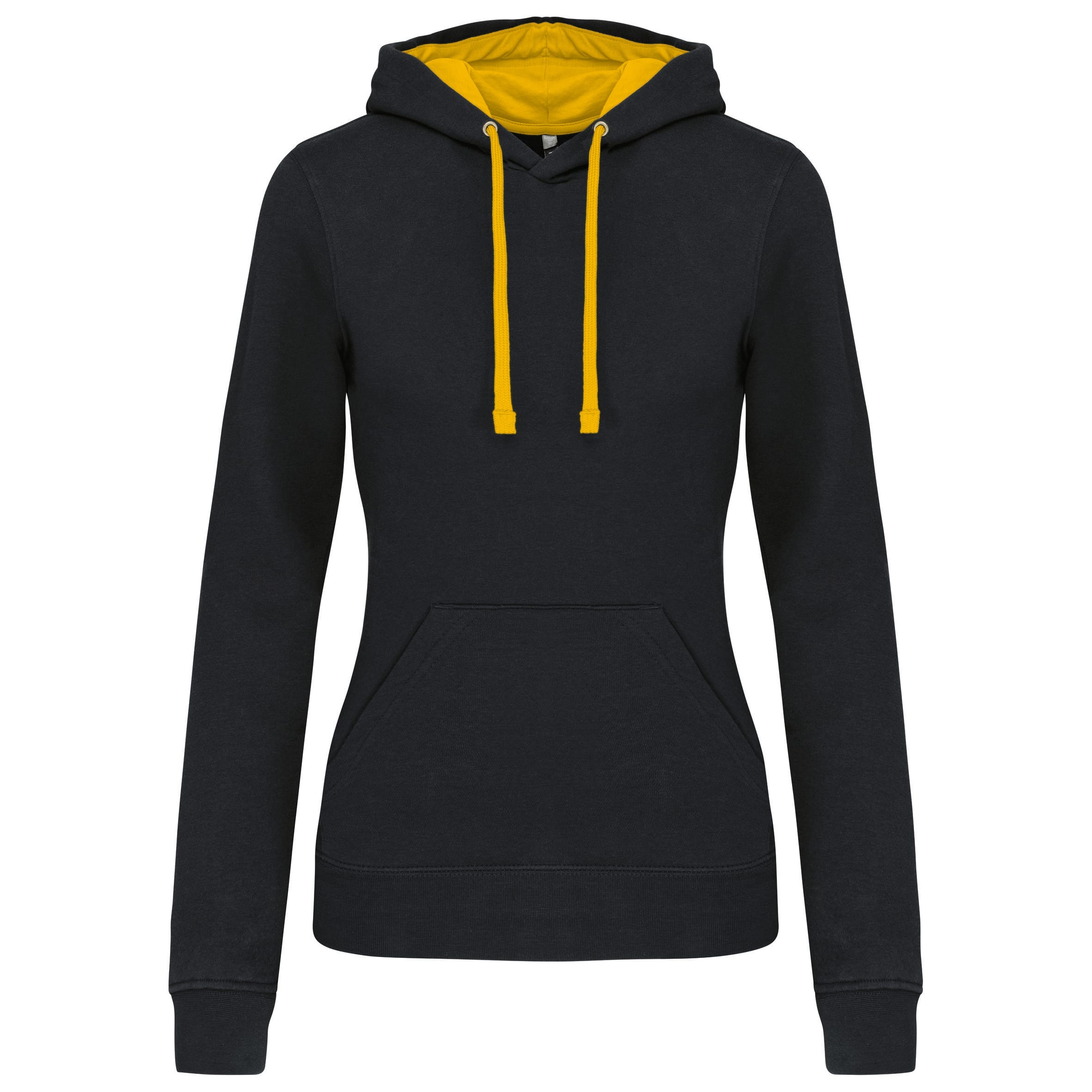 Damessweater met capuchon in contrasterende kleur