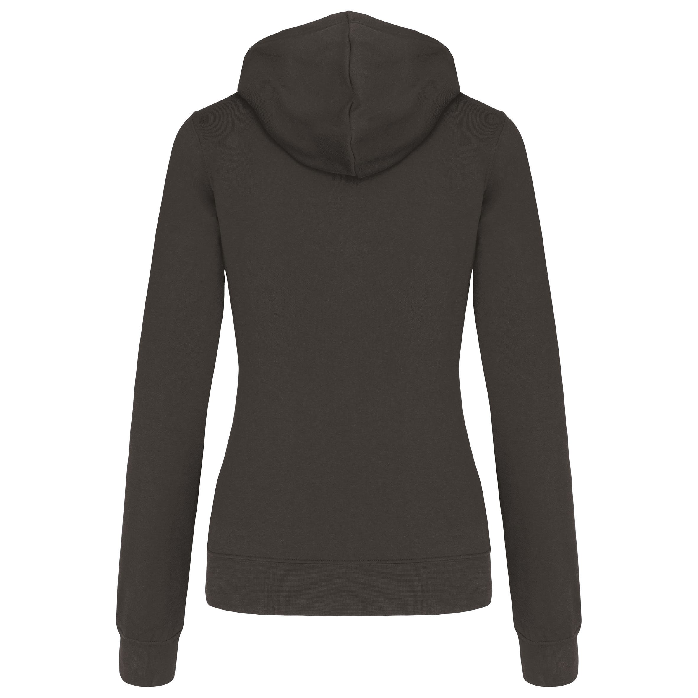 Damessweater met capuchon in contrasterende kleur