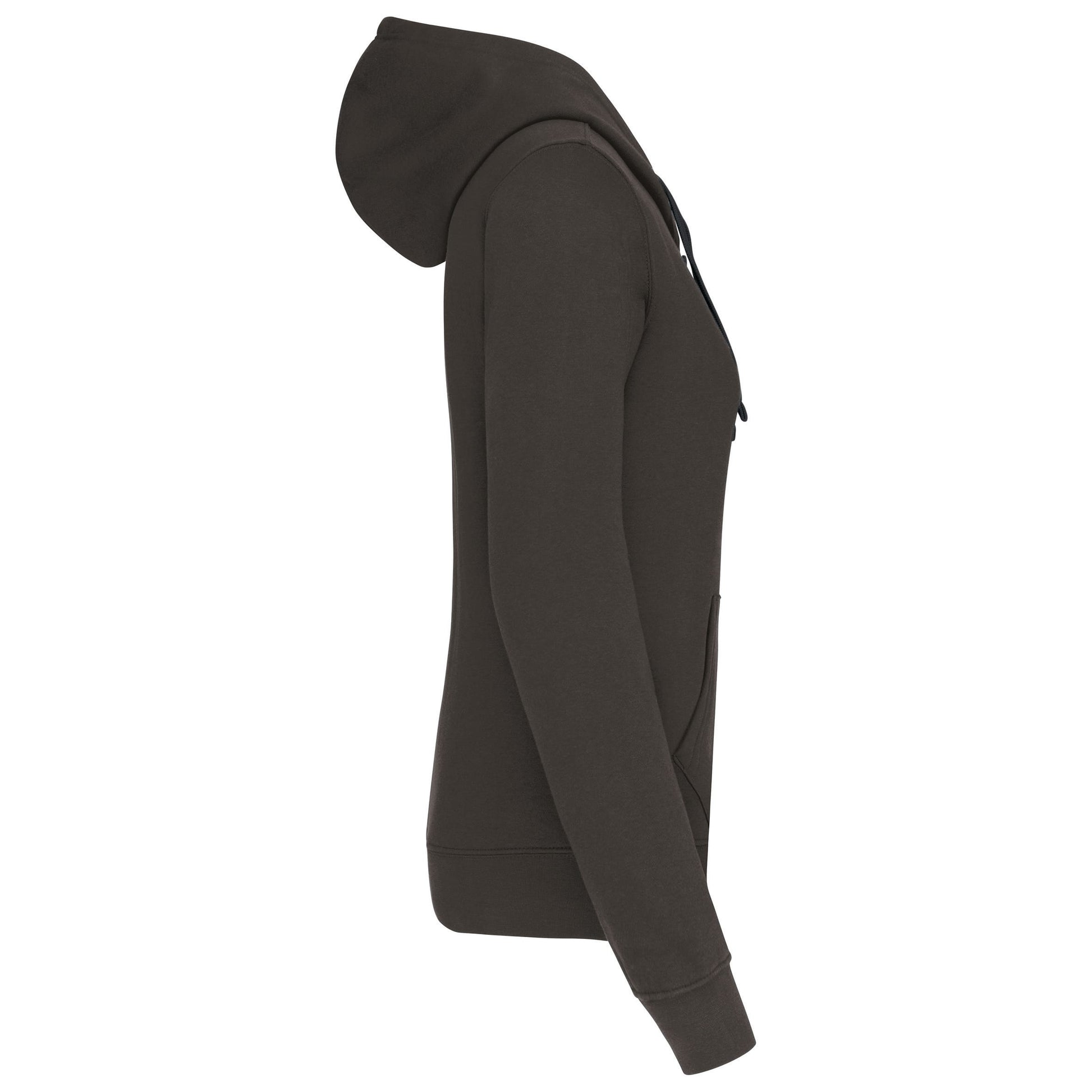 Damessweater met capuchon in contrasterende kleur