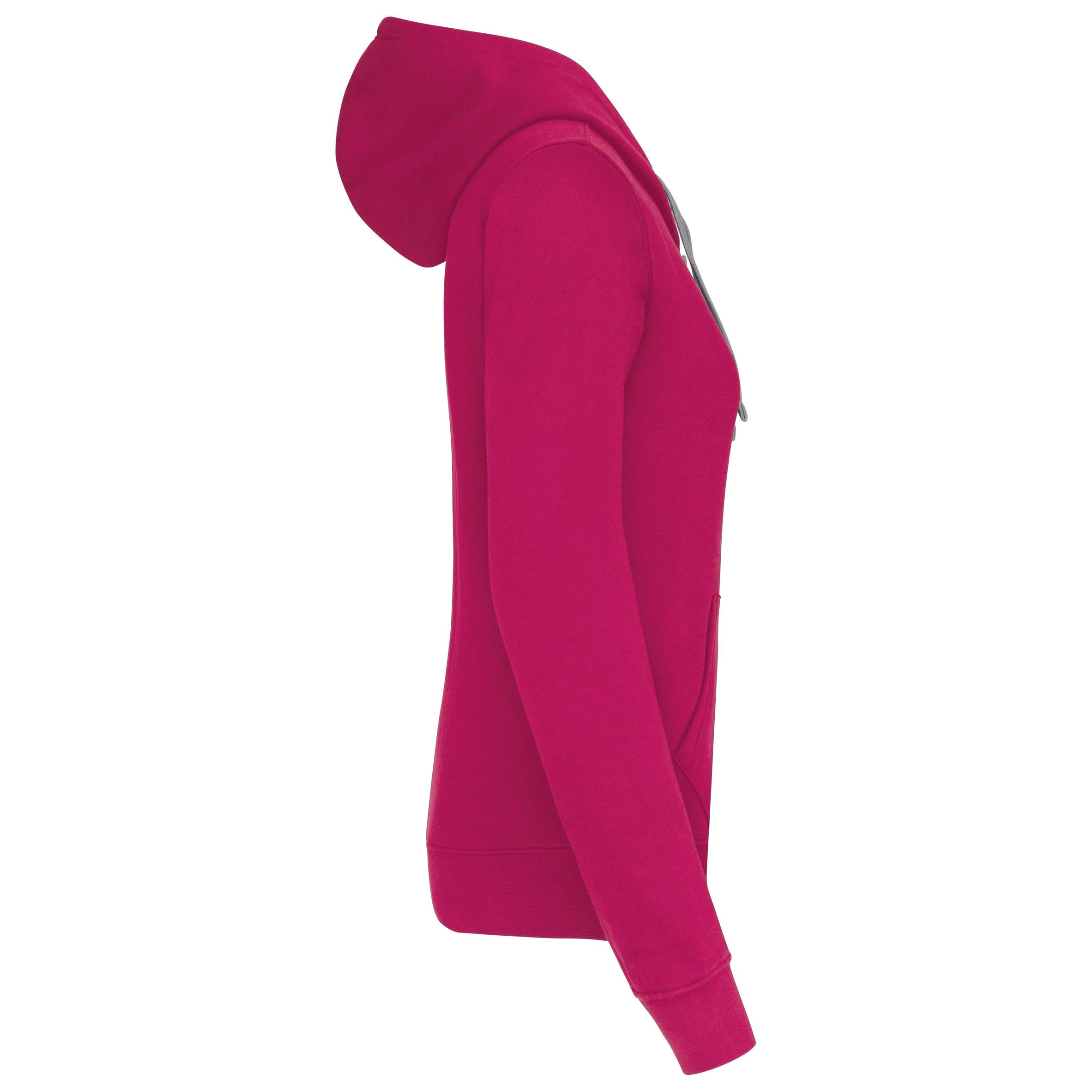 Damessweater met capuchon in contrasterende kleur