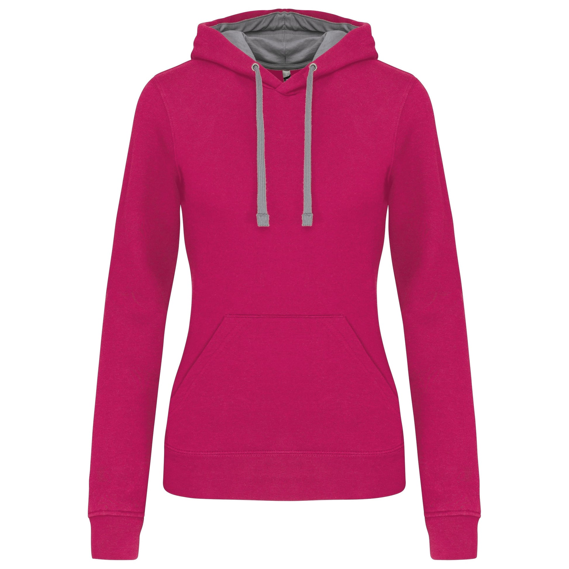 Damessweater met capuchon in contrasterende kleur