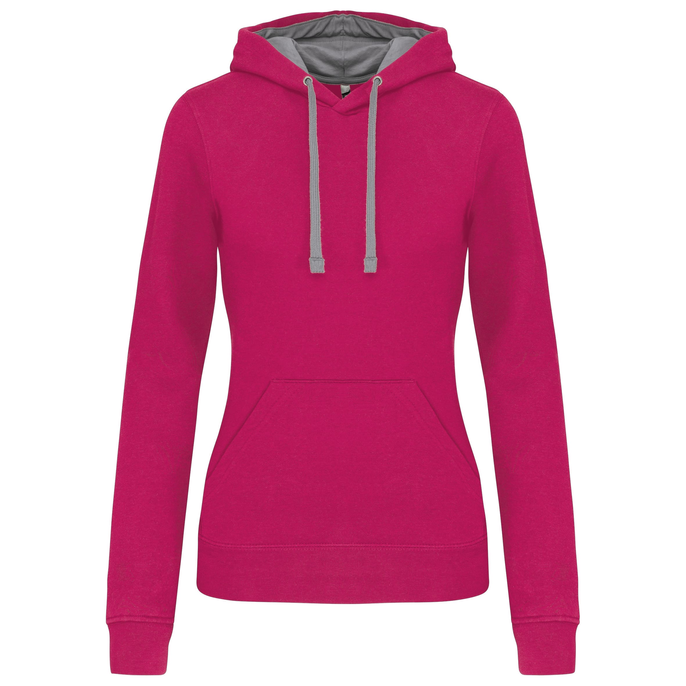Damessweater met capuchon in contrasterende kleur