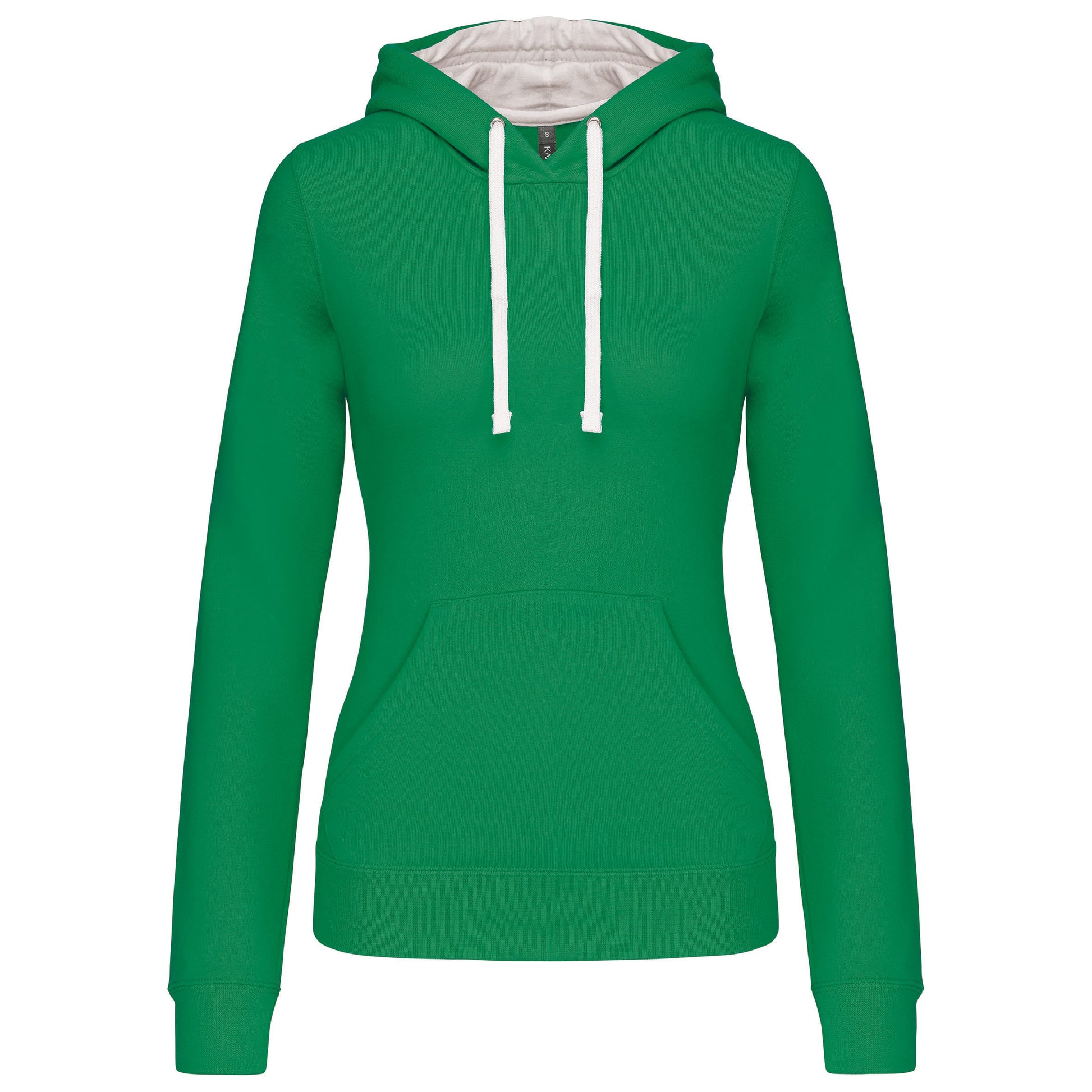 Damessweater met capuchon in contrasterende kleur