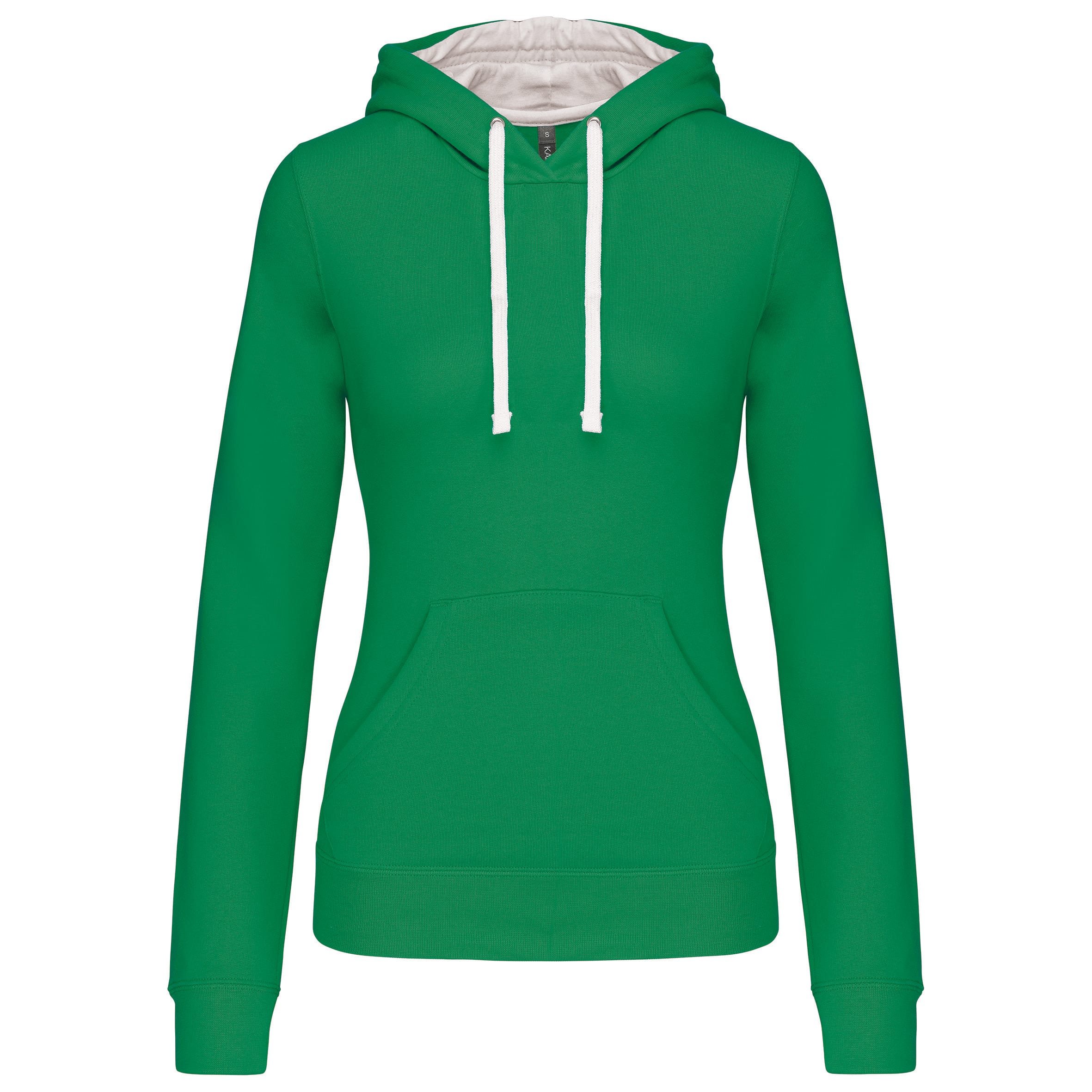 Damessweater met capuchon in contrasterende kleur