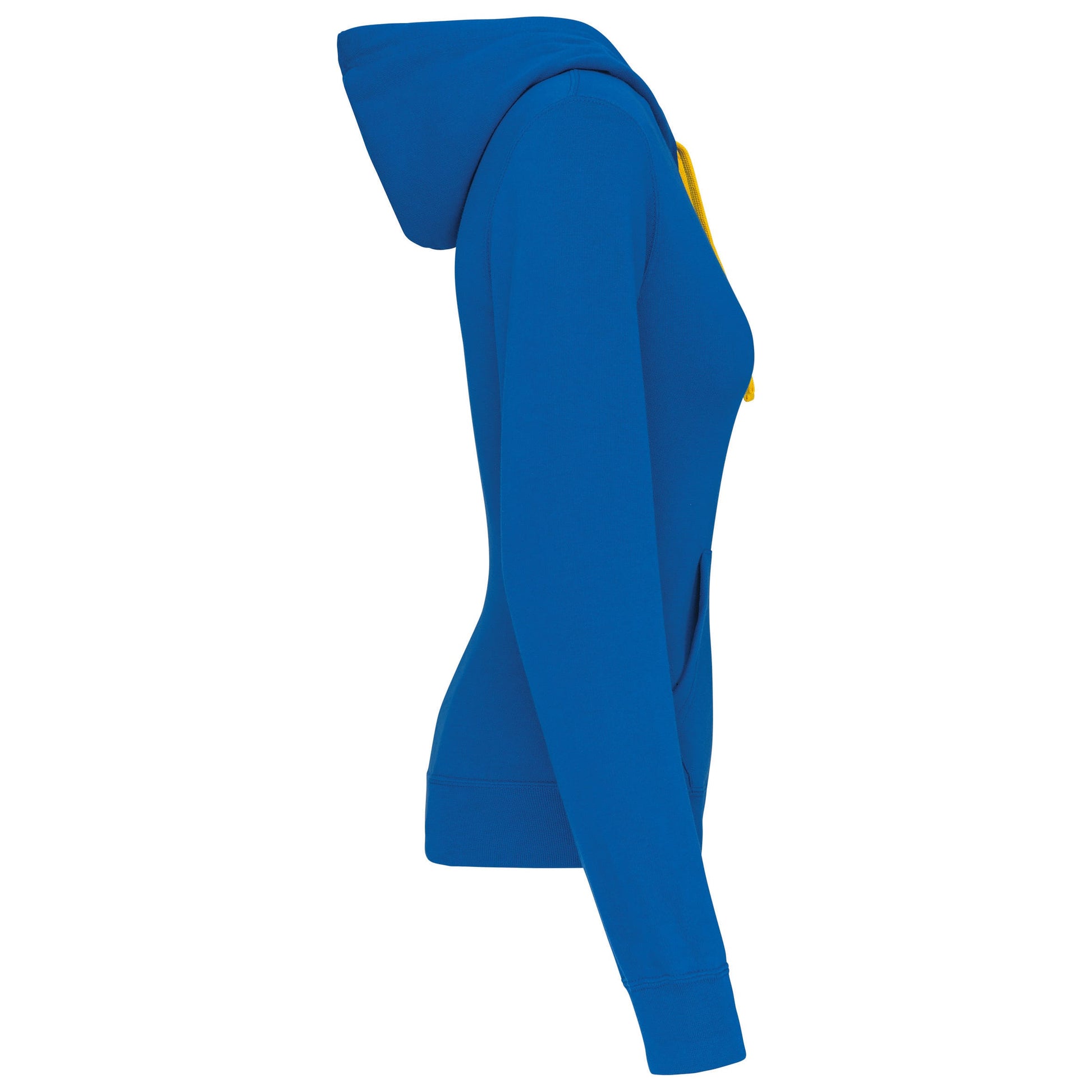 Damessweater met capuchon in contrasterende kleur