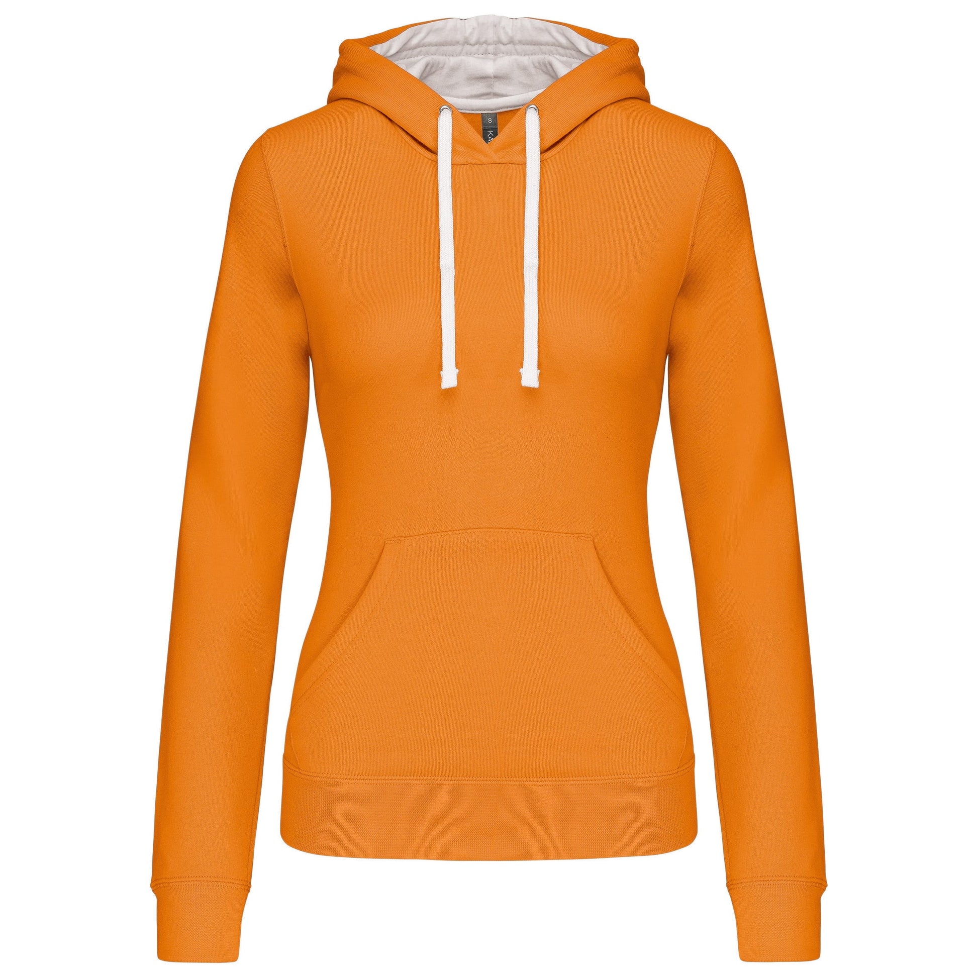 Damessweater met capuchon in contrasterende kleur