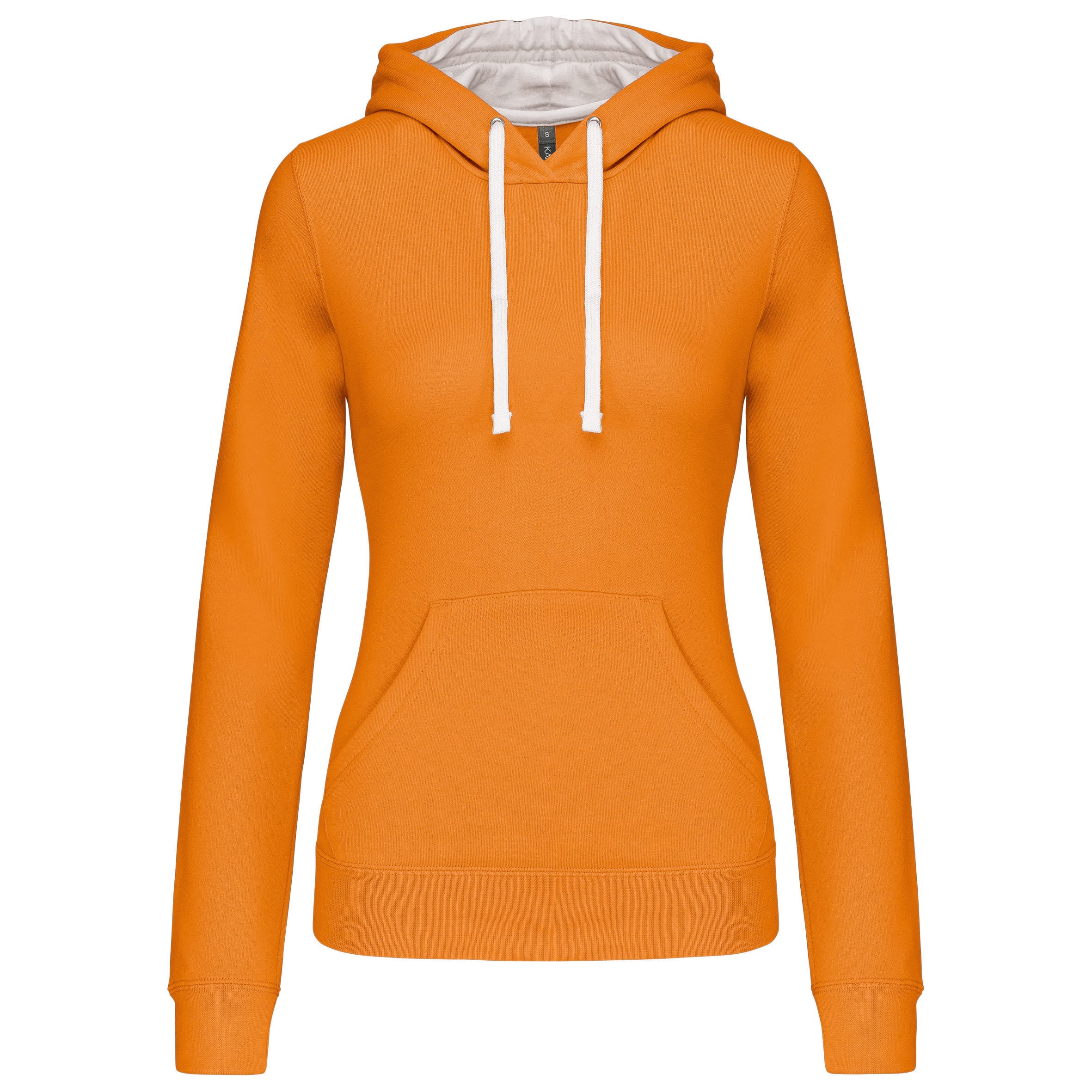 Damessweater met capuchon in contrasterende kleur