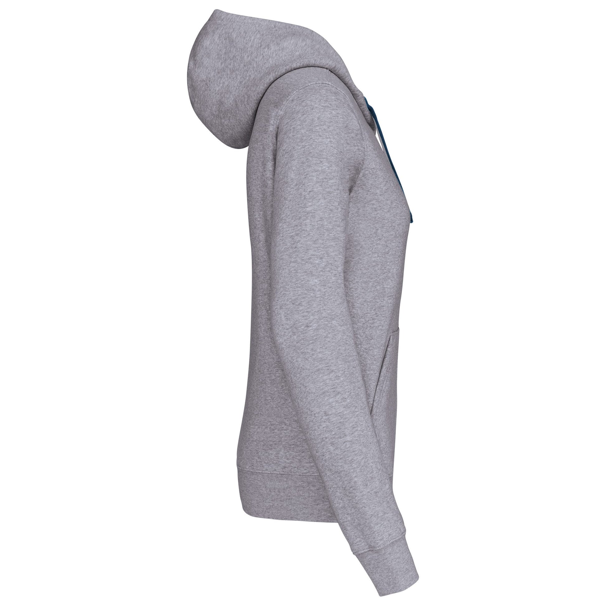 Damessweater met capuchon in contrasterende kleur