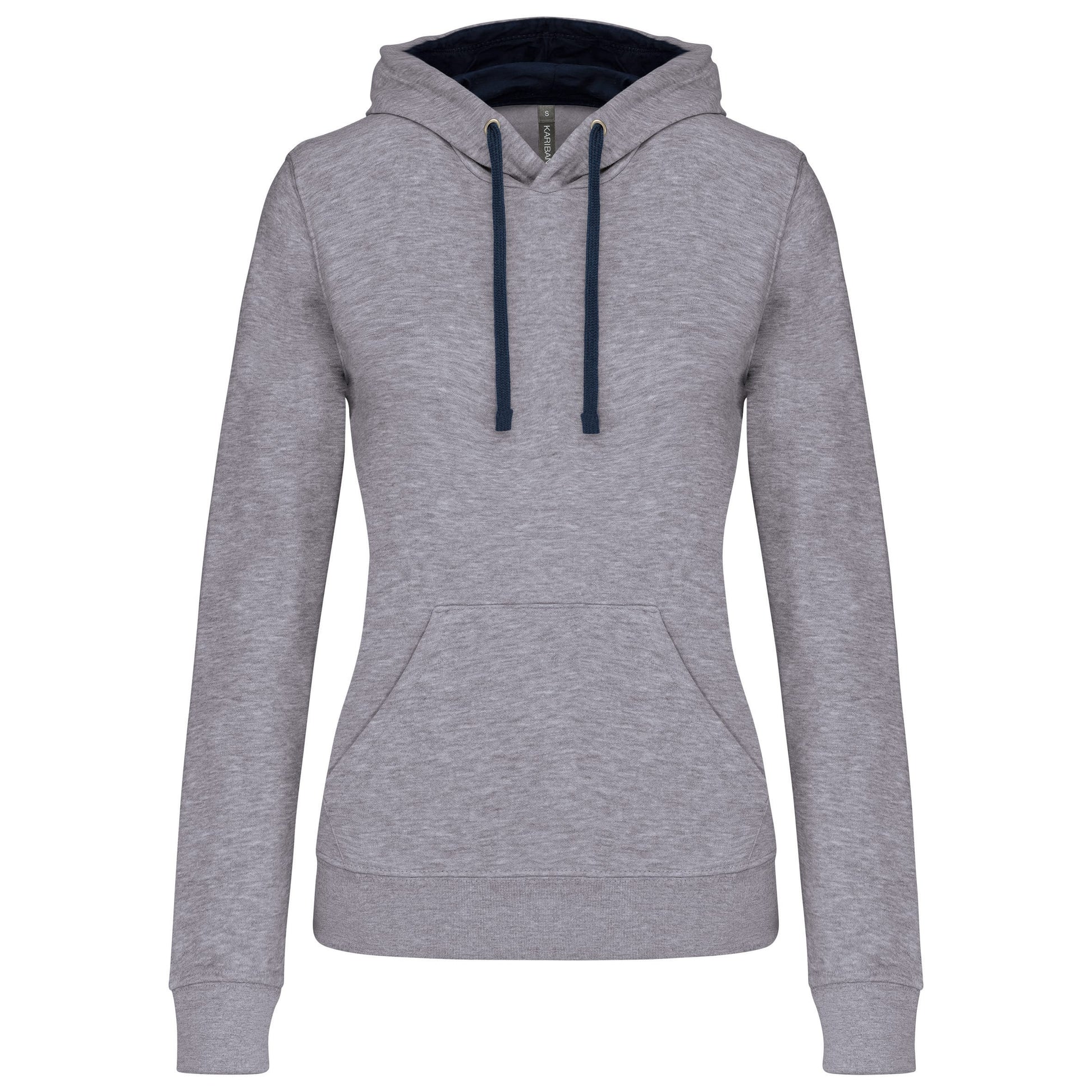 Damessweater met capuchon in contrasterende kleur