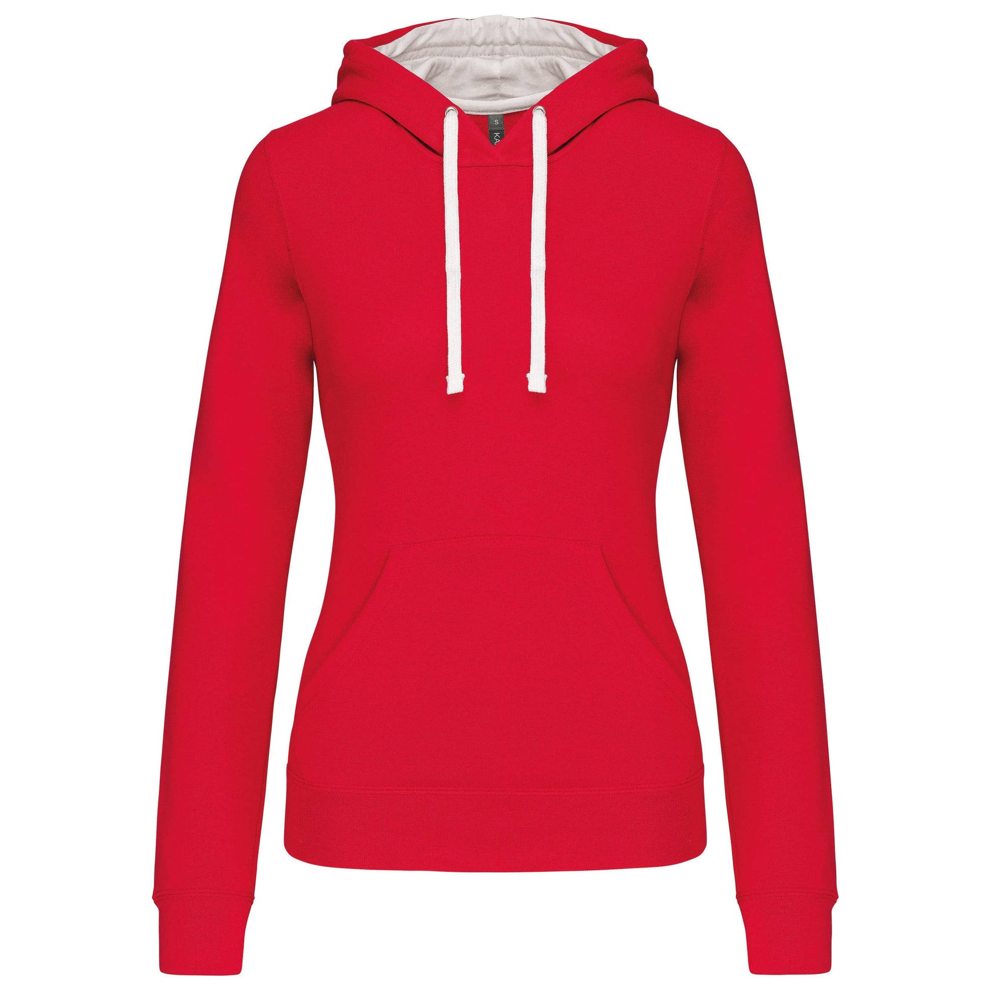 Damessweater met capuchon in contrasterende kleur