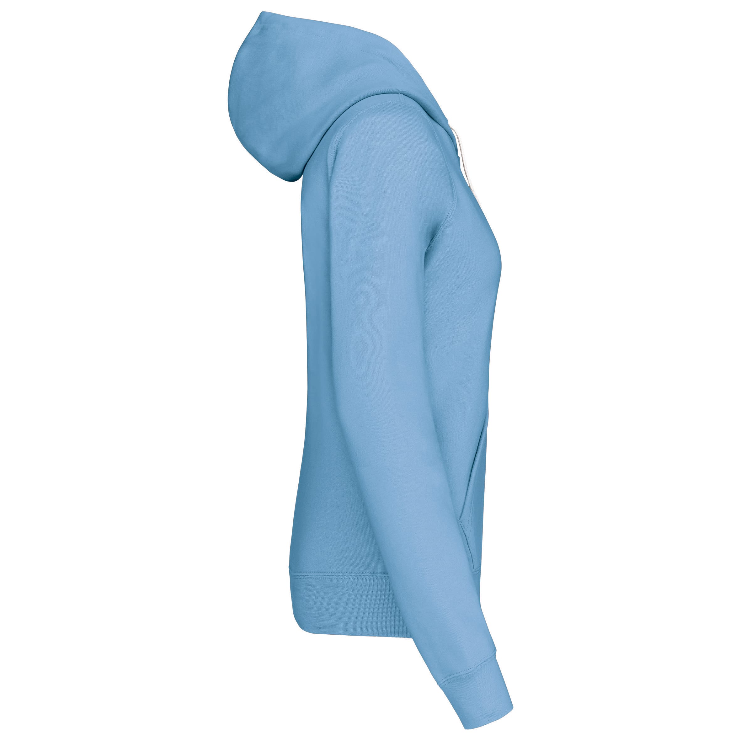 Damessweater met capuchon in contrasterende kleur