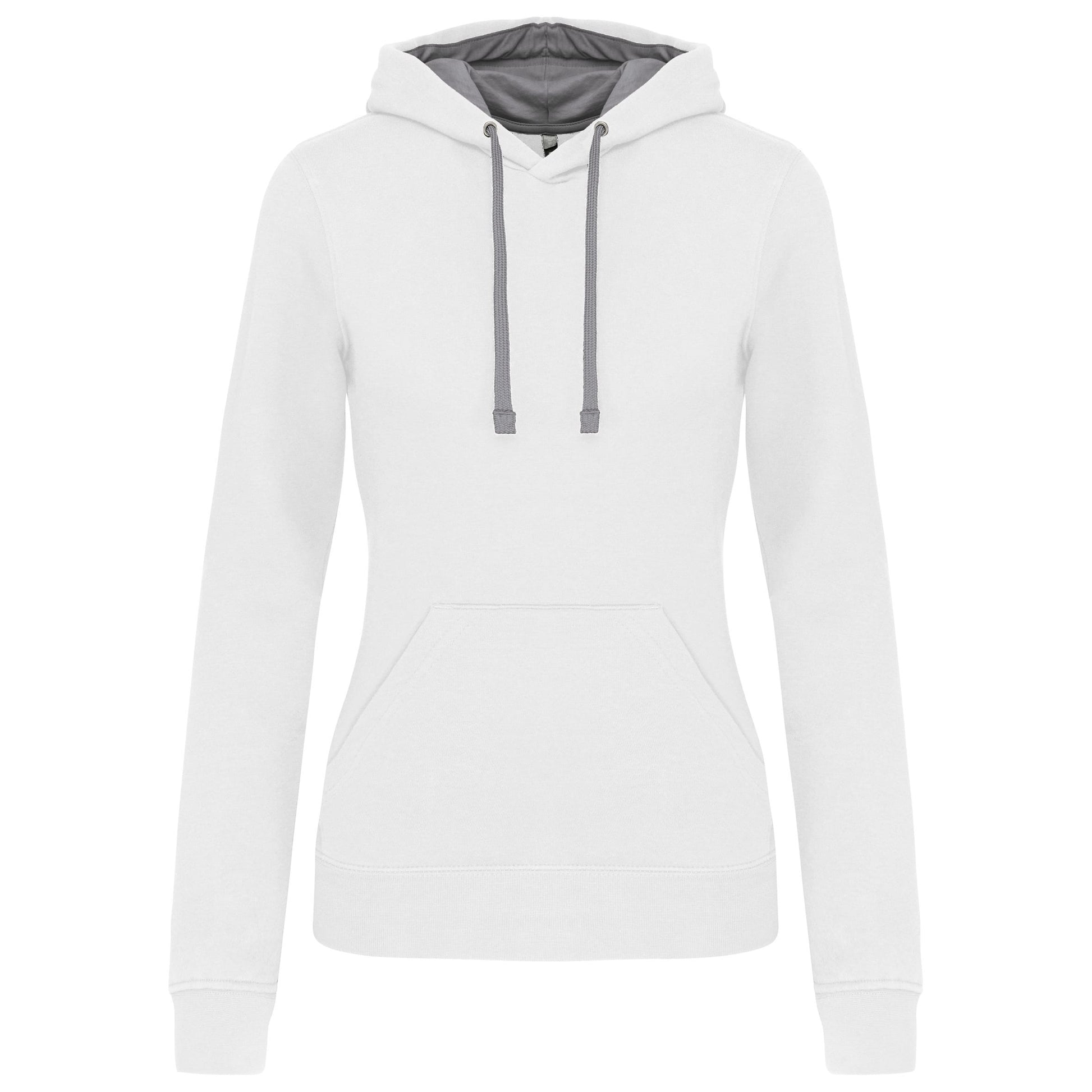 Damessweater met capuchon in contrasterende kleur