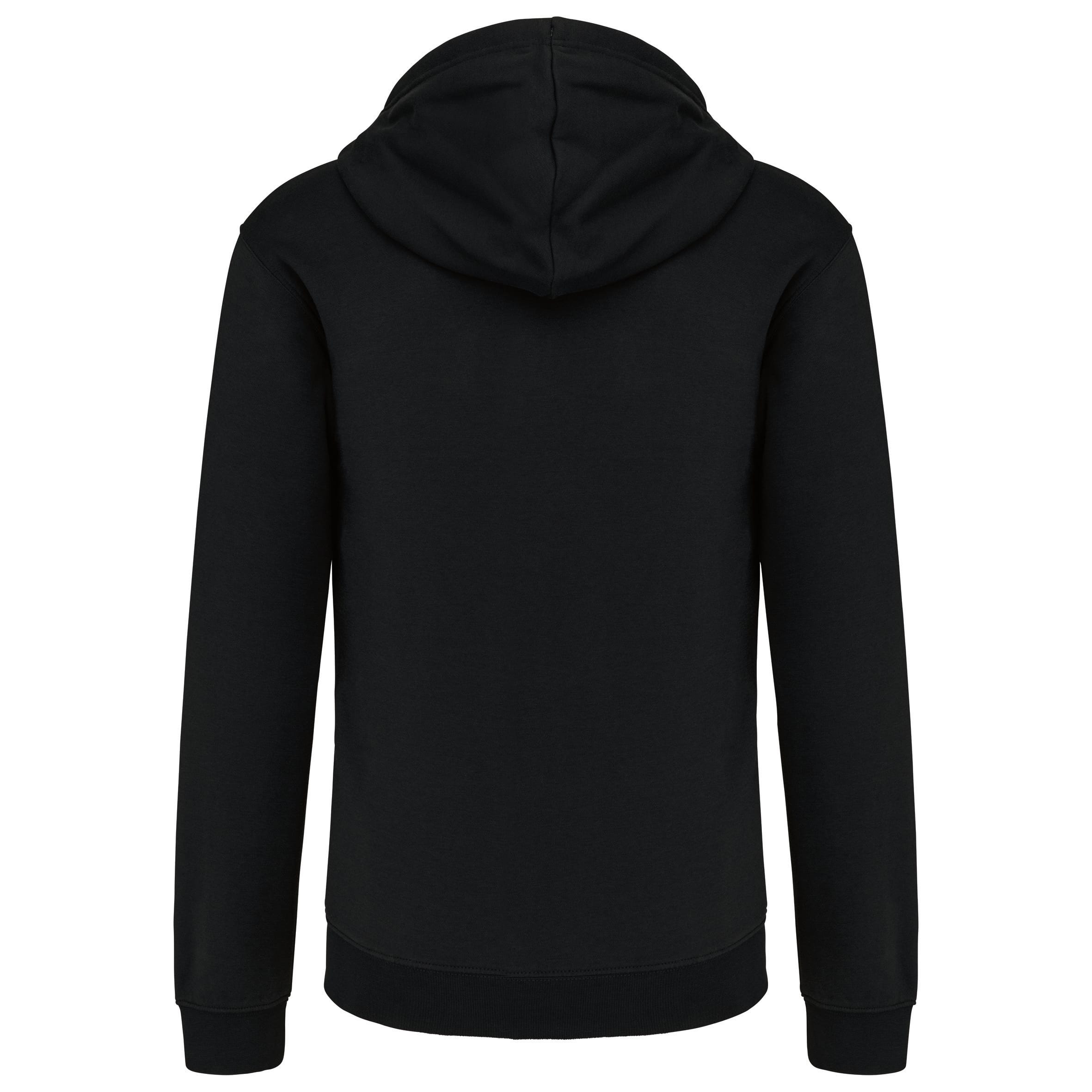 Herensweater met rits en capuchon in contrasterende kleur