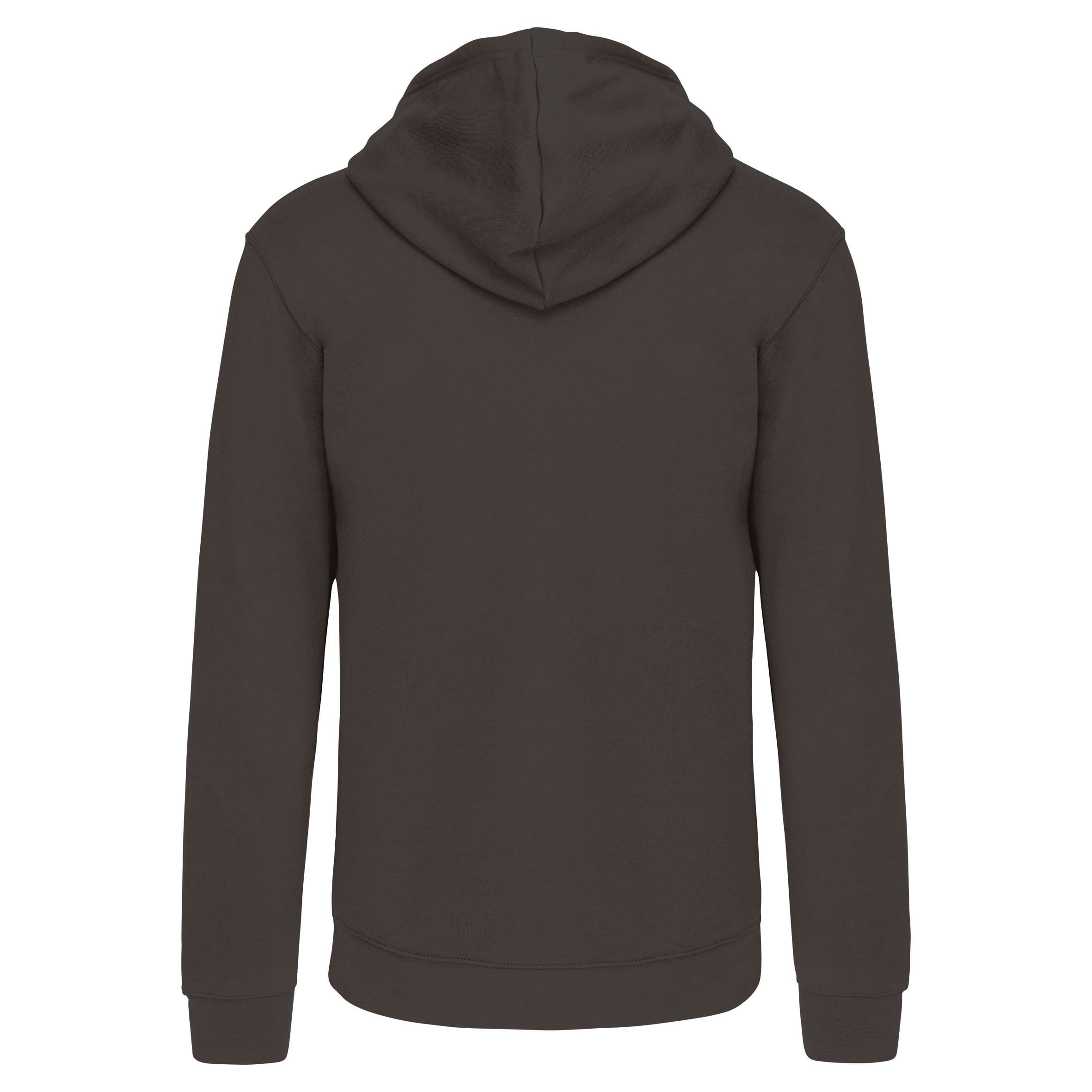 Herensweater met rits en capuchon in contrasterende kleur