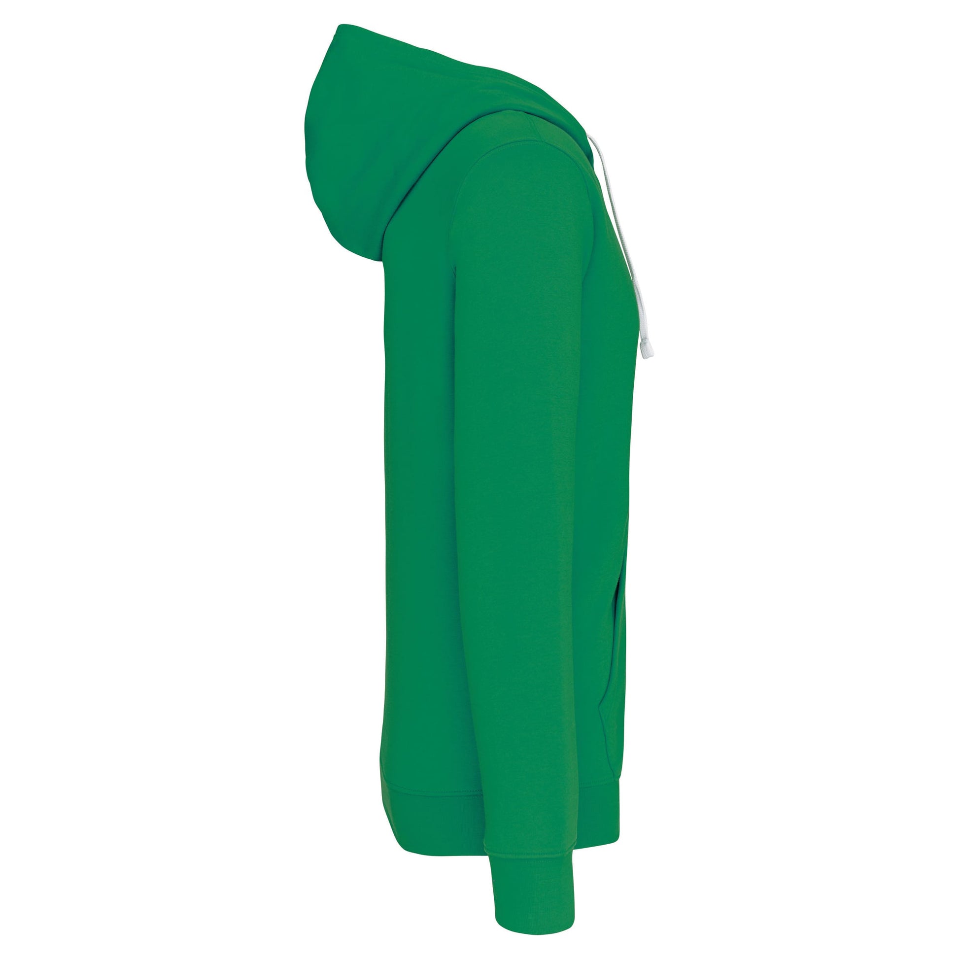 Herensweater met rits en capuchon in contrasterende kleur
