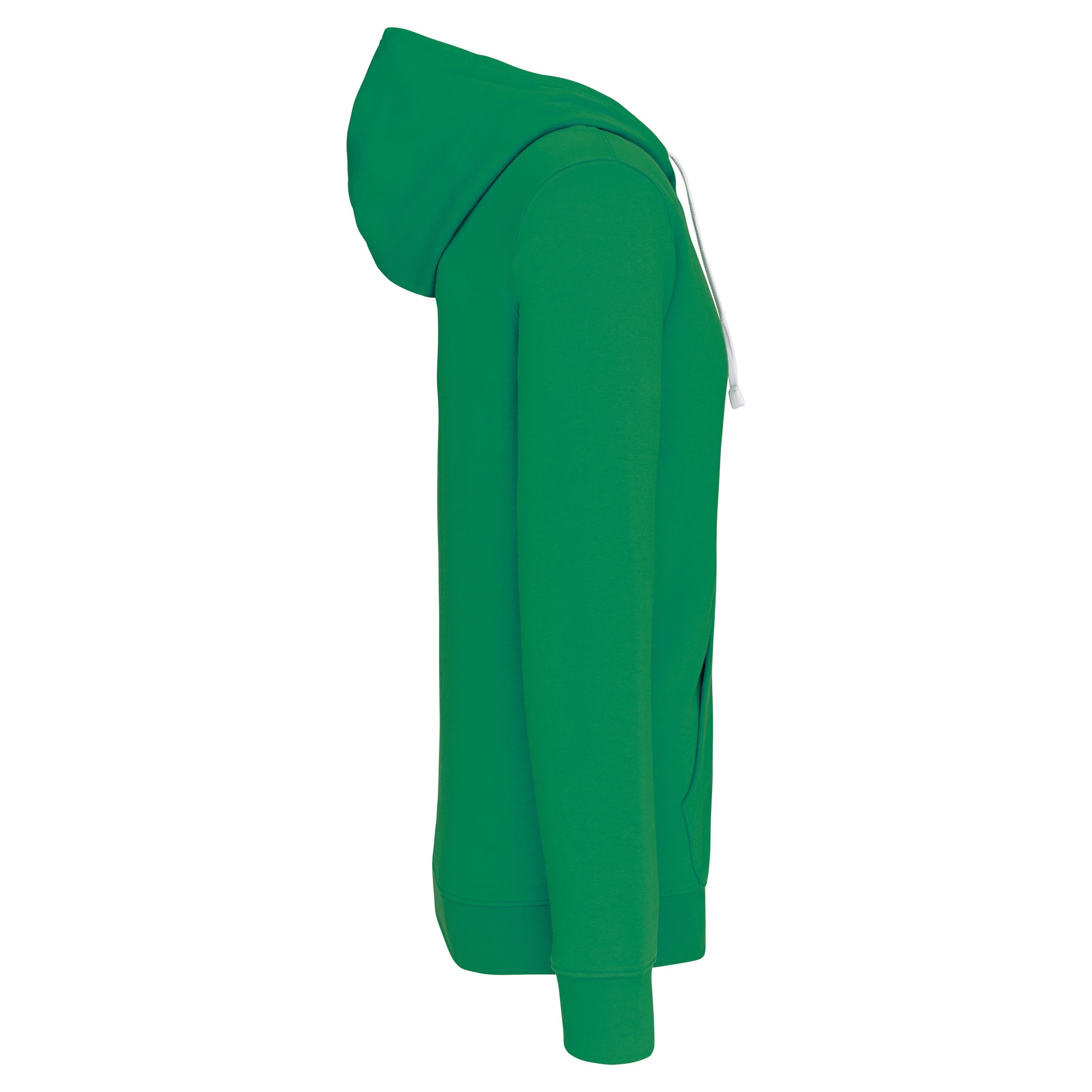 Herensweater met rits en capuchon in contrasterende kleur