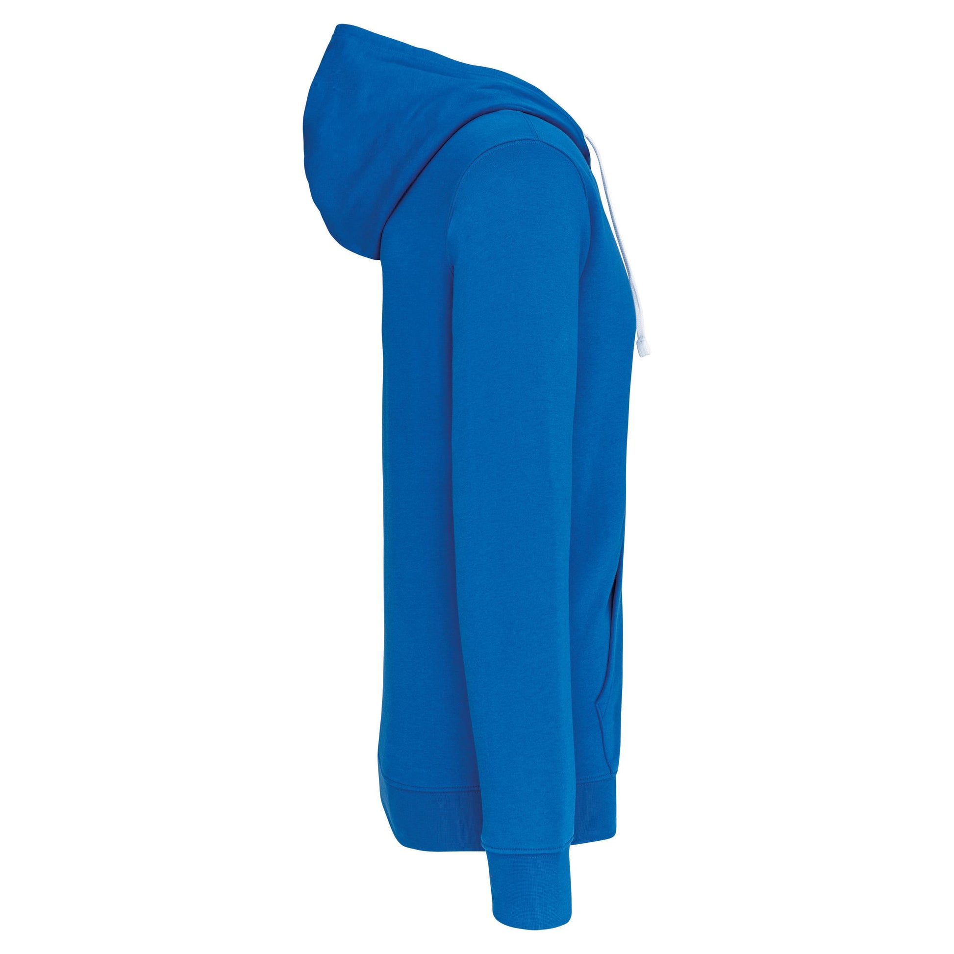 Herensweater met rits en capuchon in contrasterende kleur