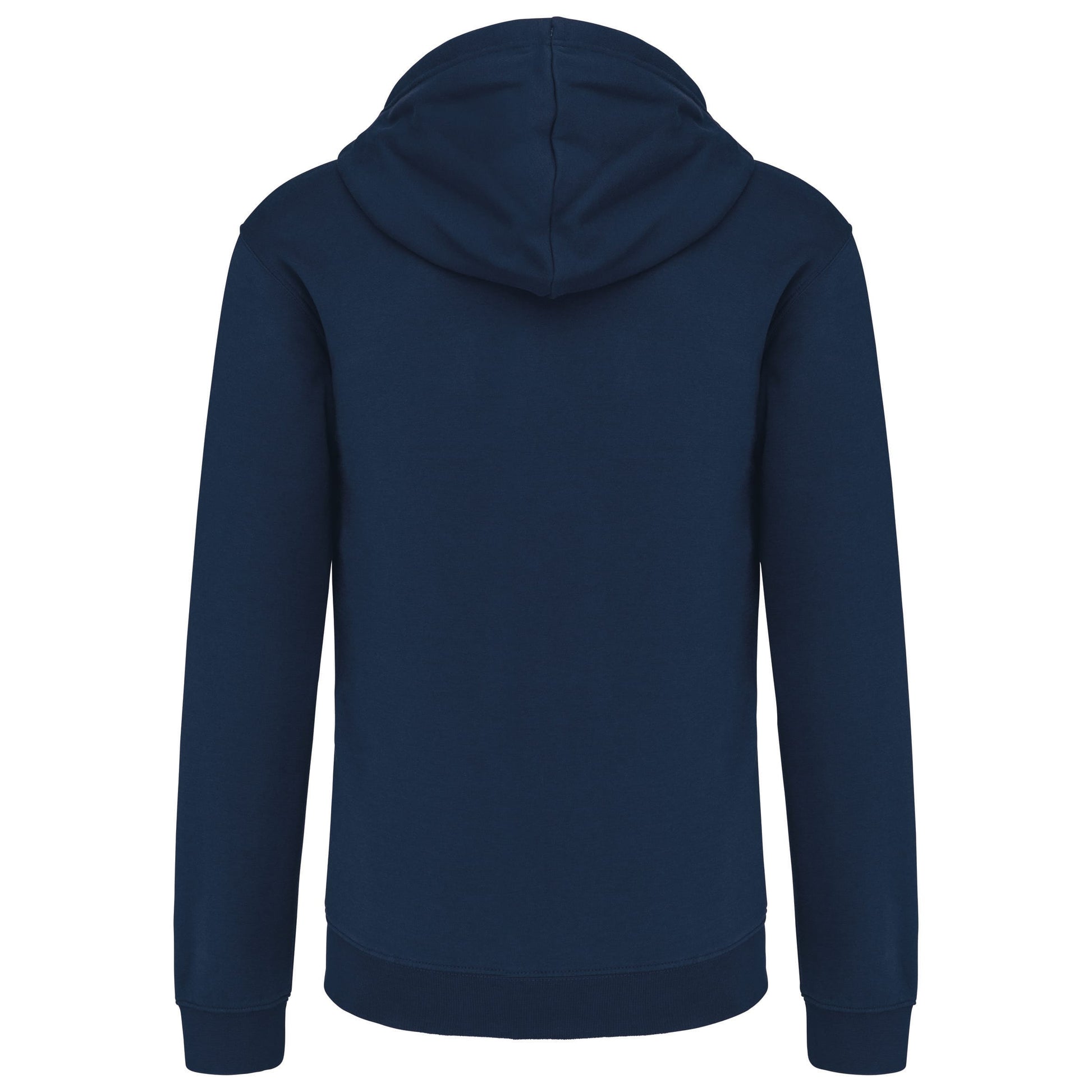 Herensweater met rits en capuchon in contrasterende kleur