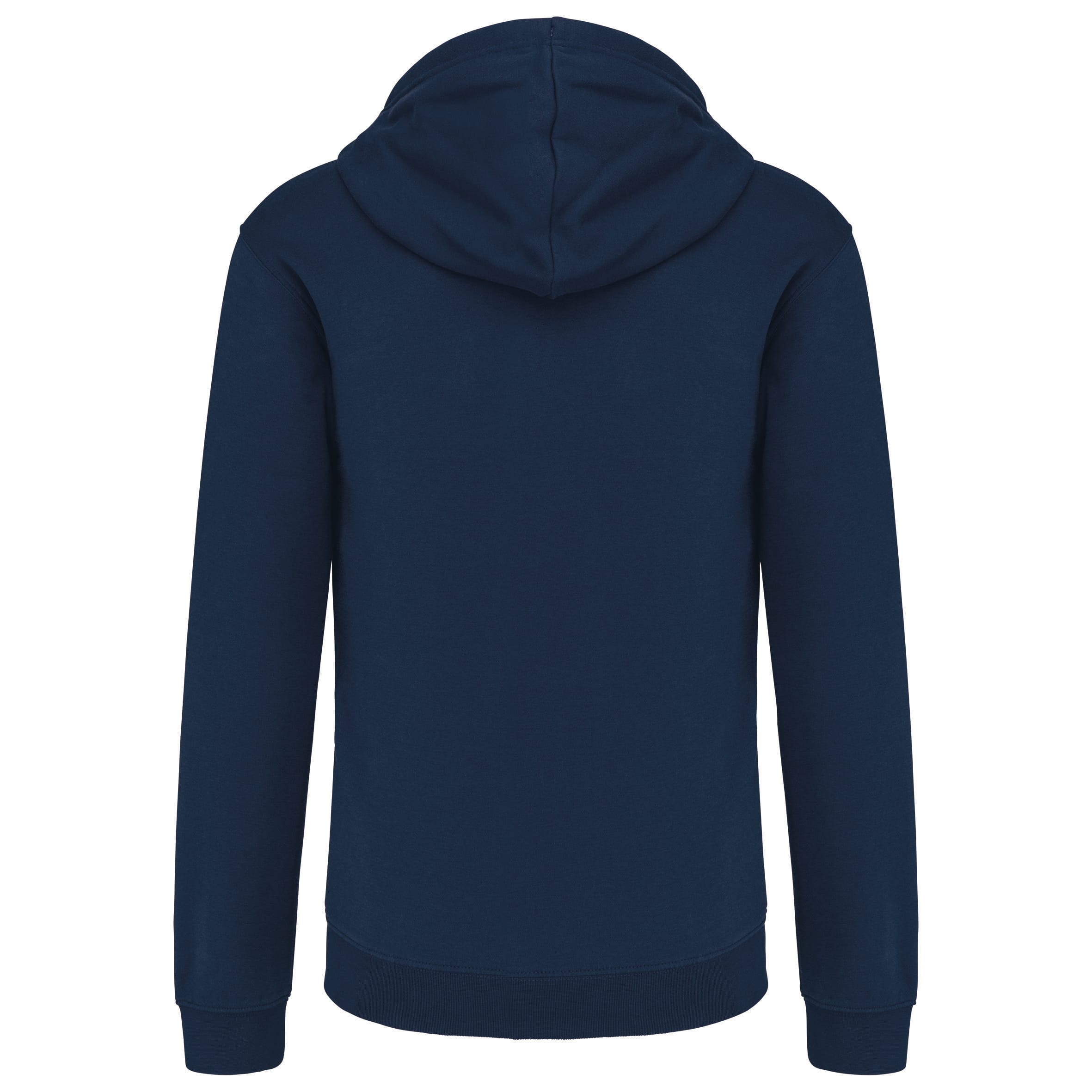 Herensweater met rits en capuchon in contrasterende kleur