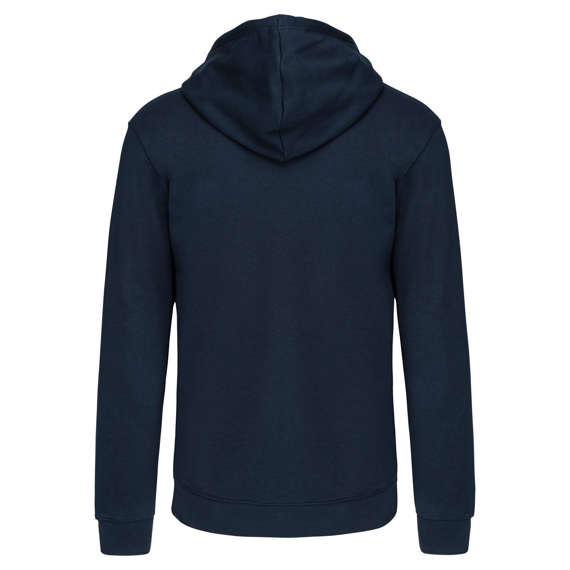 Herensweater met rits en capuchon in contrasterende kleur