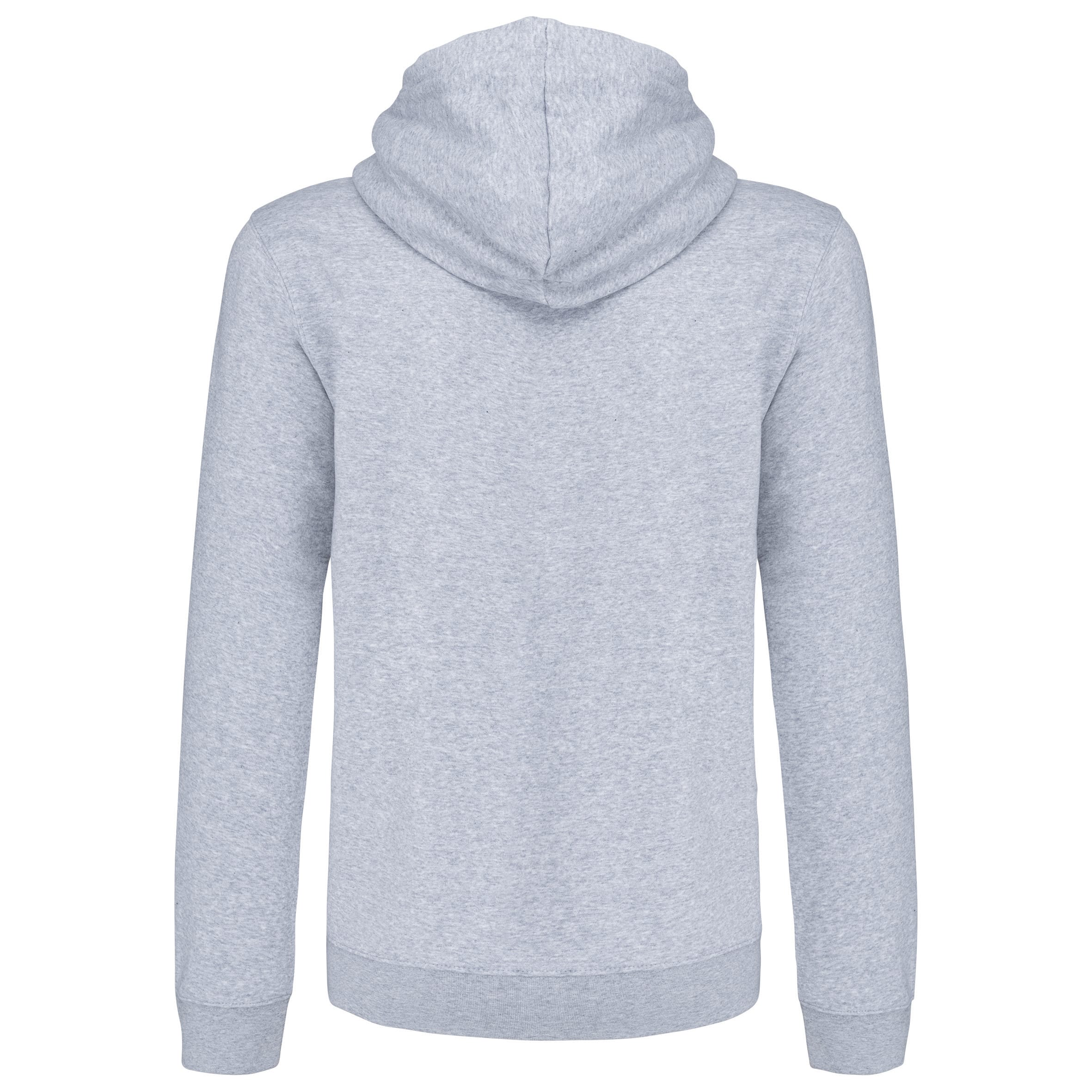 Herensweater met rits en capuchon in contrasterende kleur
