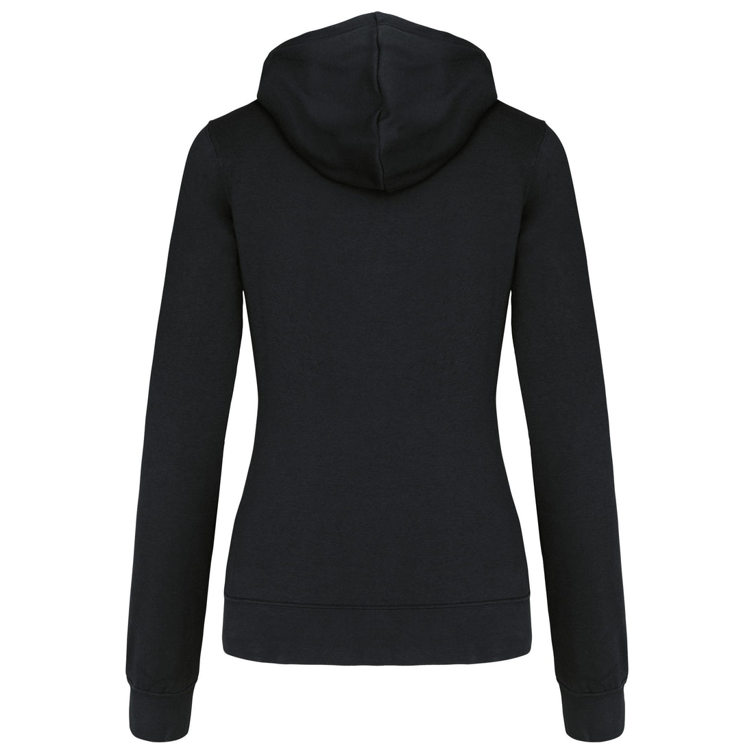 Damessweater met rits en capuchon in contrasterende kleur