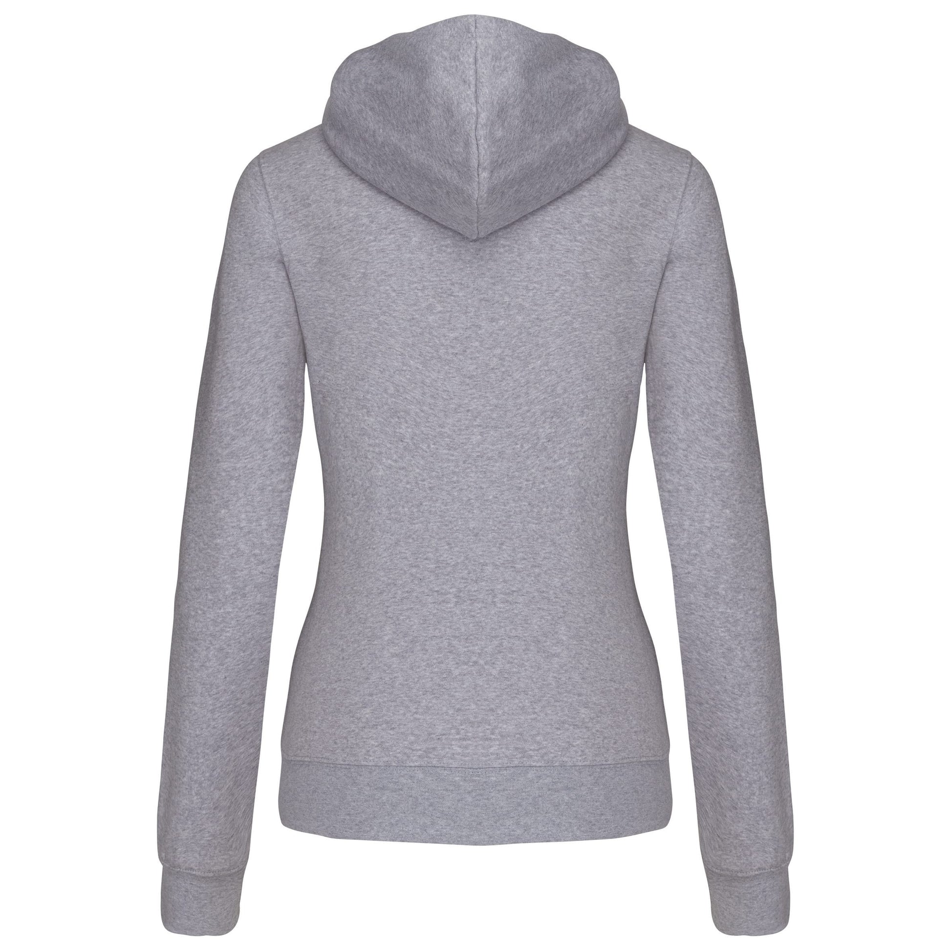 Damessweater met rits en capuchon in contrasterende kleur