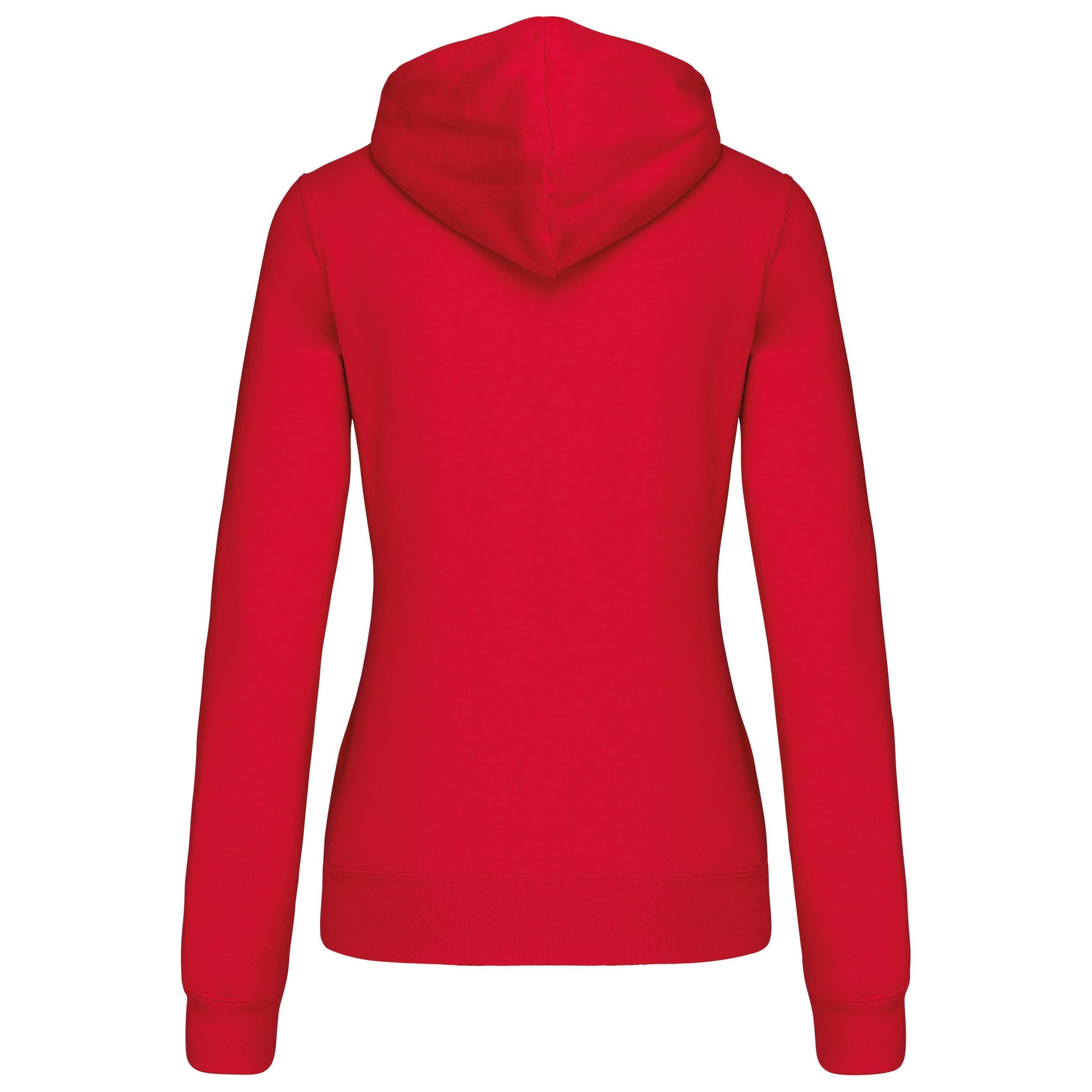 Damessweater met rits en capuchon in contrasterende kleur