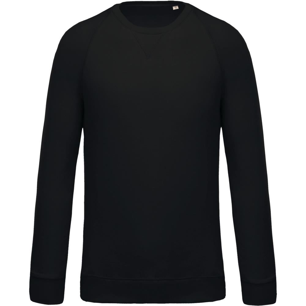 Herensweater BIO ronde hals raglanmouwen