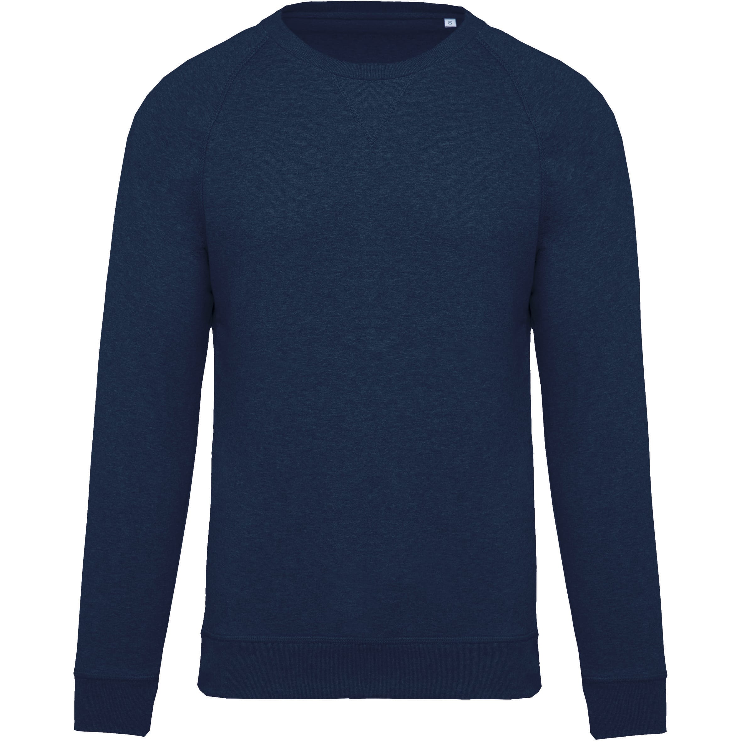 Herensweater BIO ronde hals raglanmouwen