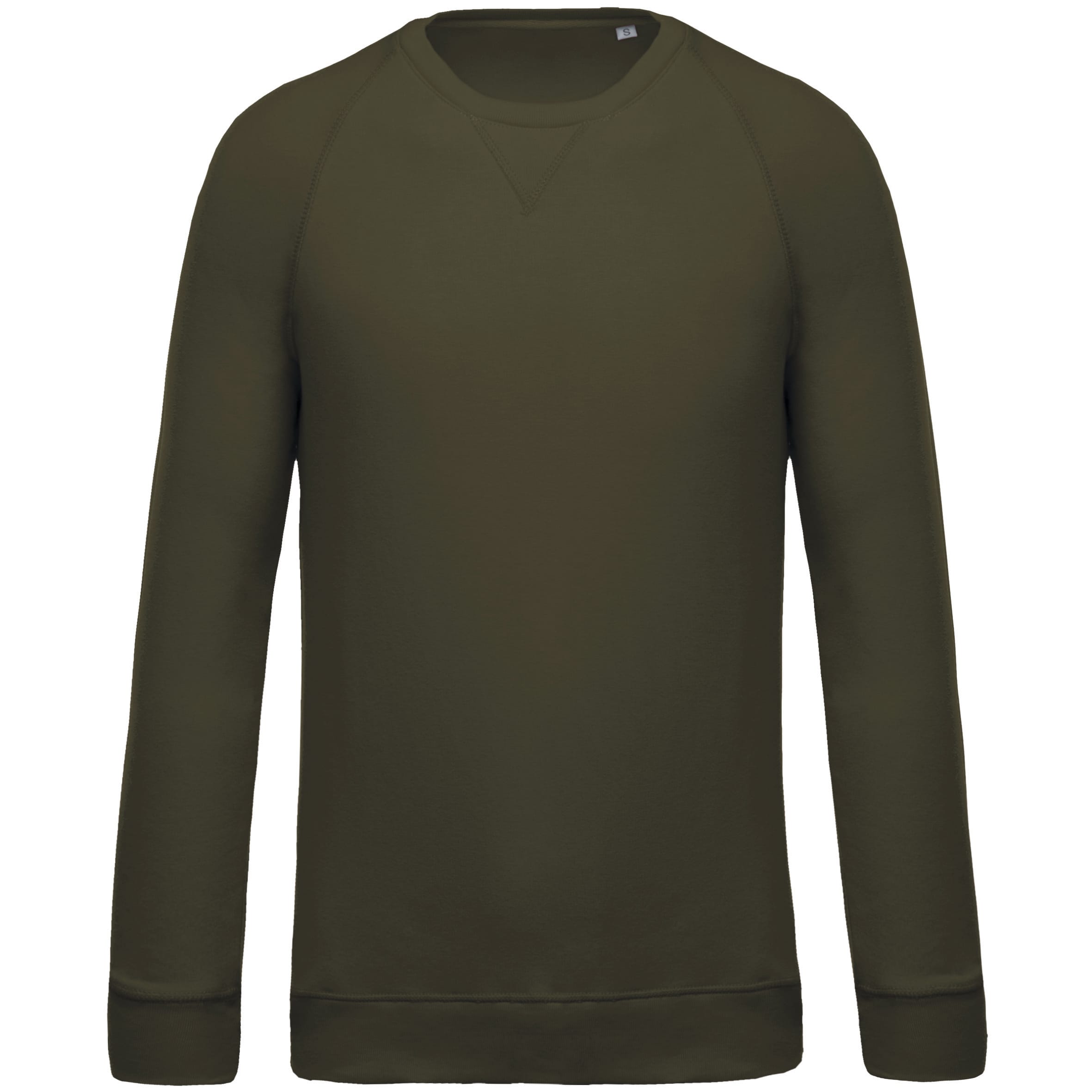 Herensweater BIO ronde hals raglanmouwen