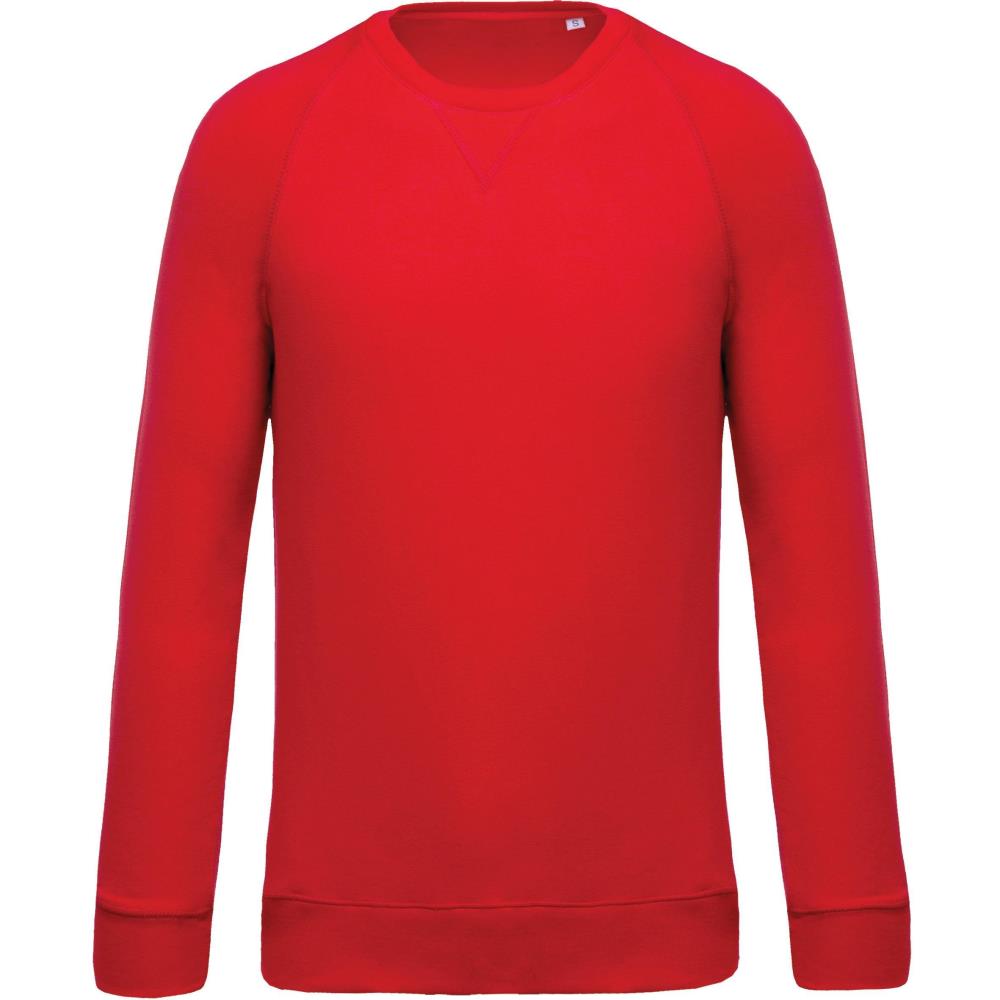Herensweater BIO ronde hals raglanmouwen