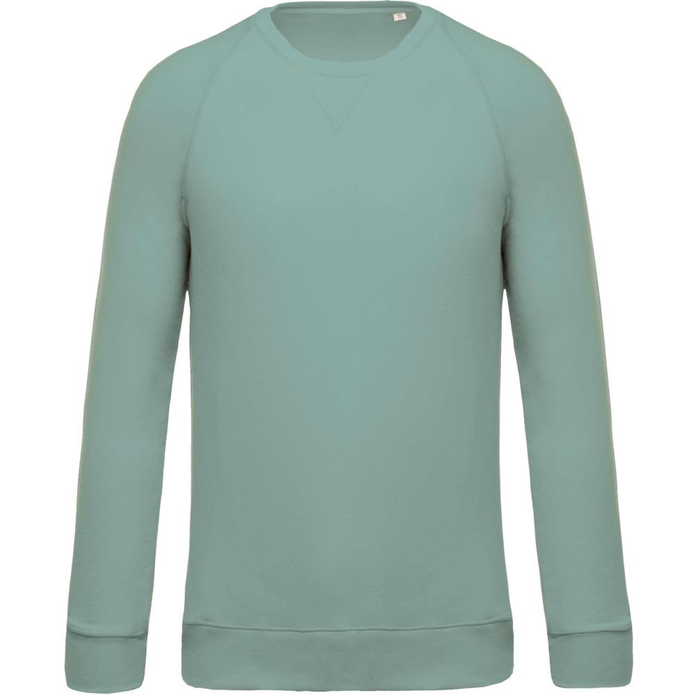 Herensweater BIO ronde hals raglanmouwen