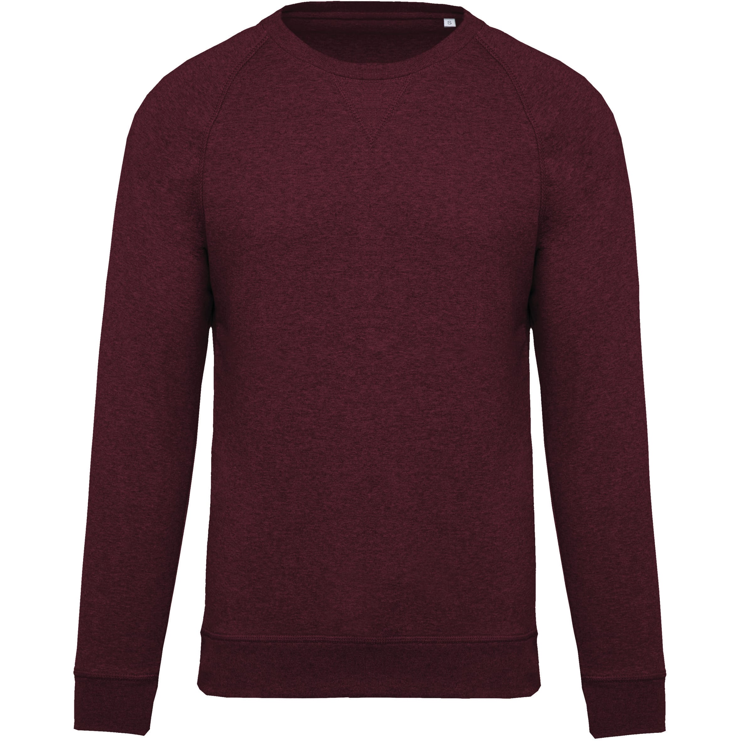 Herensweater BIO ronde hals raglanmouwen