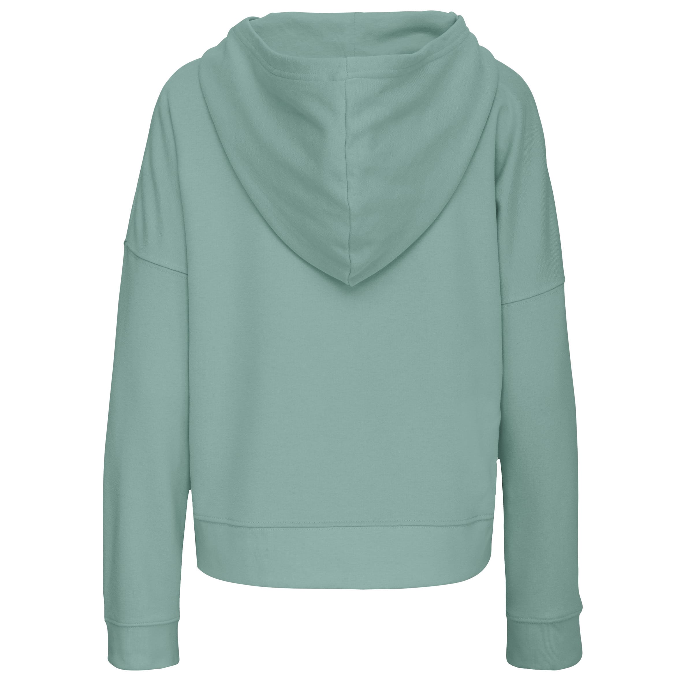 Bio lounge damessweater met capuchon