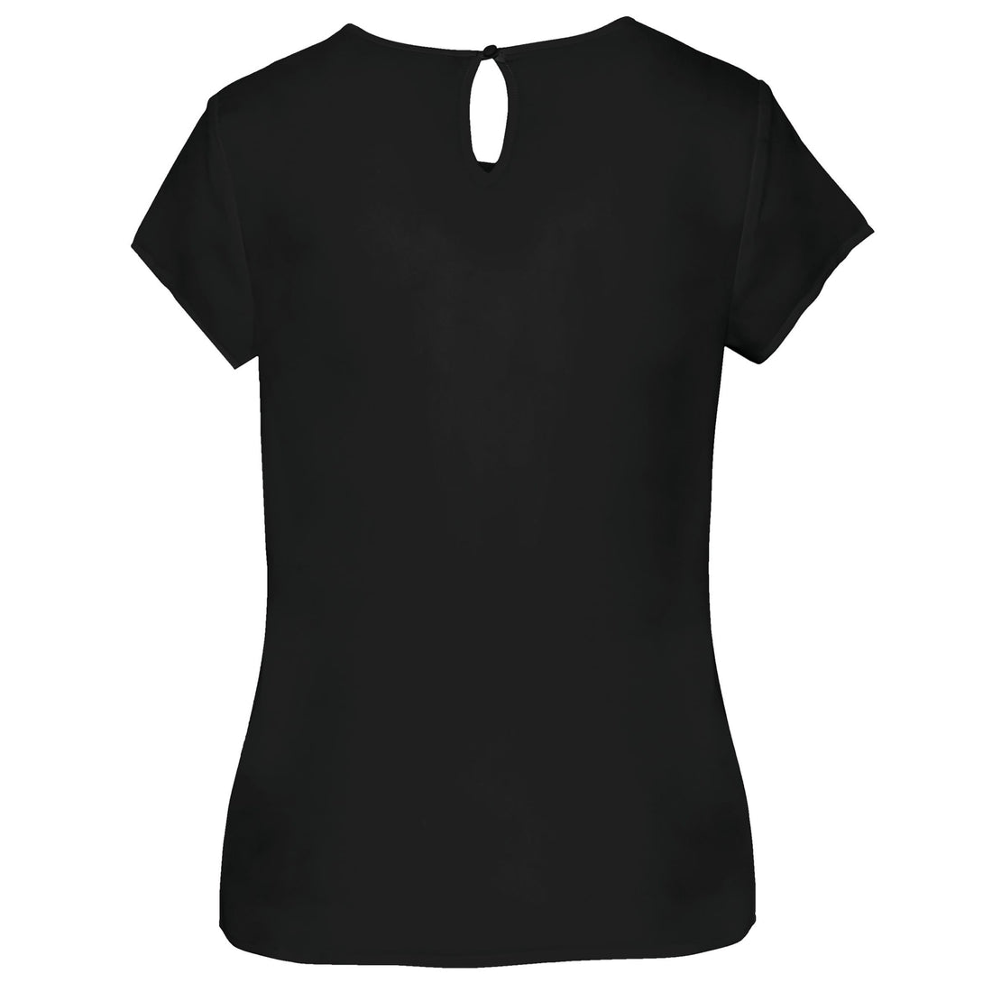 Damesblouse in crêpe met korte mouwen